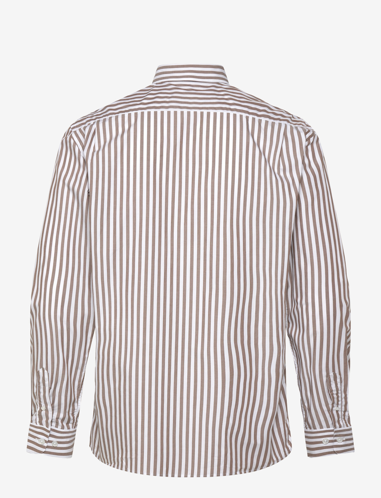 Mads Nørgaard - Organic Cotton Poplin Sune Shirt - gestreifte hemden - kangaroo/white - 1