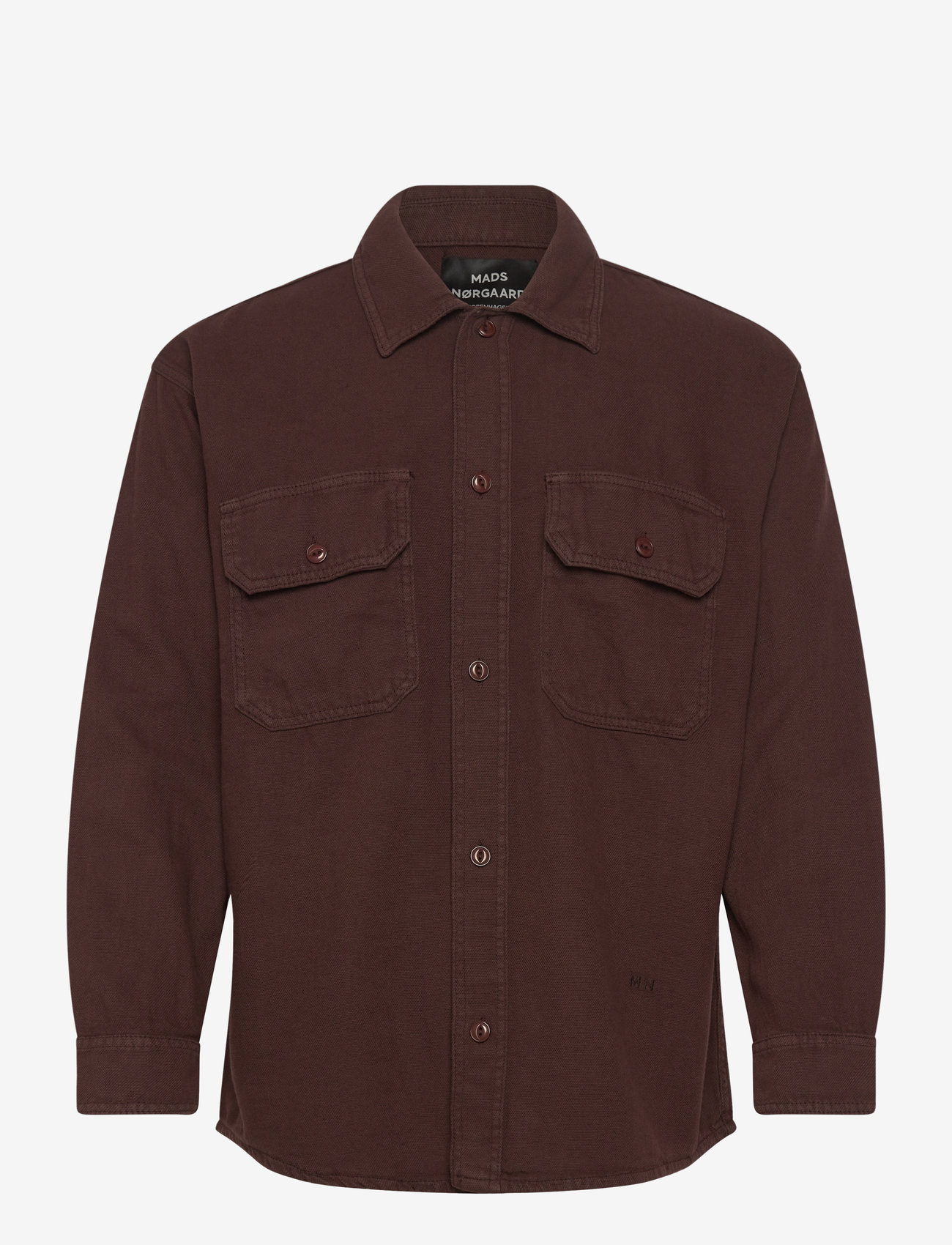 Mads Nørgaard - Cotton Linen Work August Shirt - chicory coffee - 0