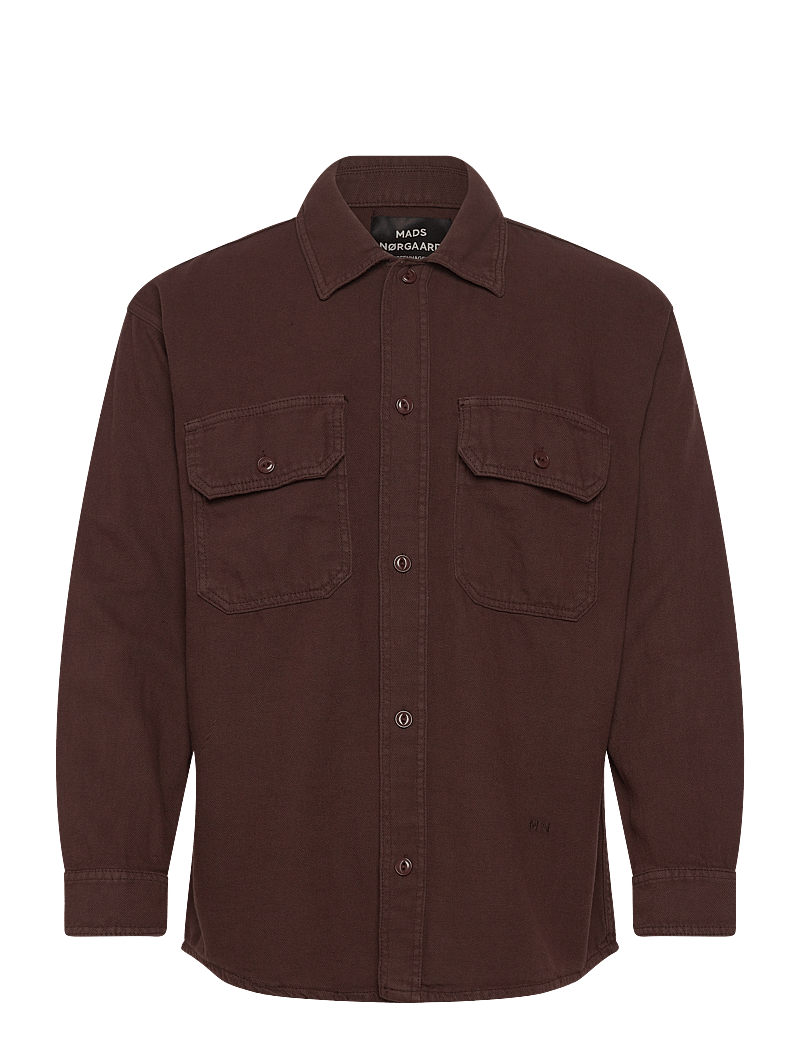 Mads Nørgaard - Cotton Linen Work August Shirt - chicory coffee - 0