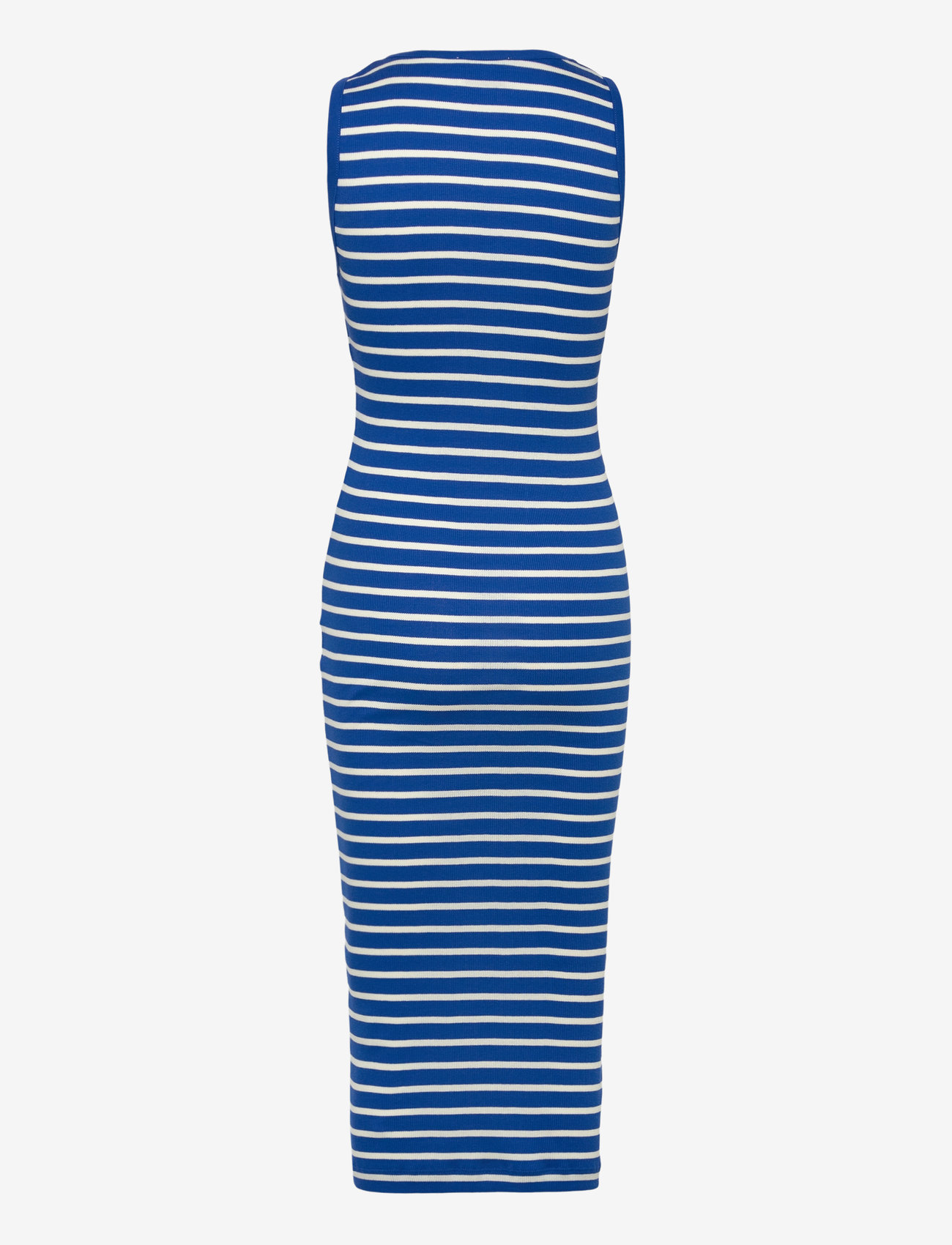 Mads Nørgaard - 2x2 Cotton Stripe Ama Dress - midikleidid - surf the web/vanilla ice - 1