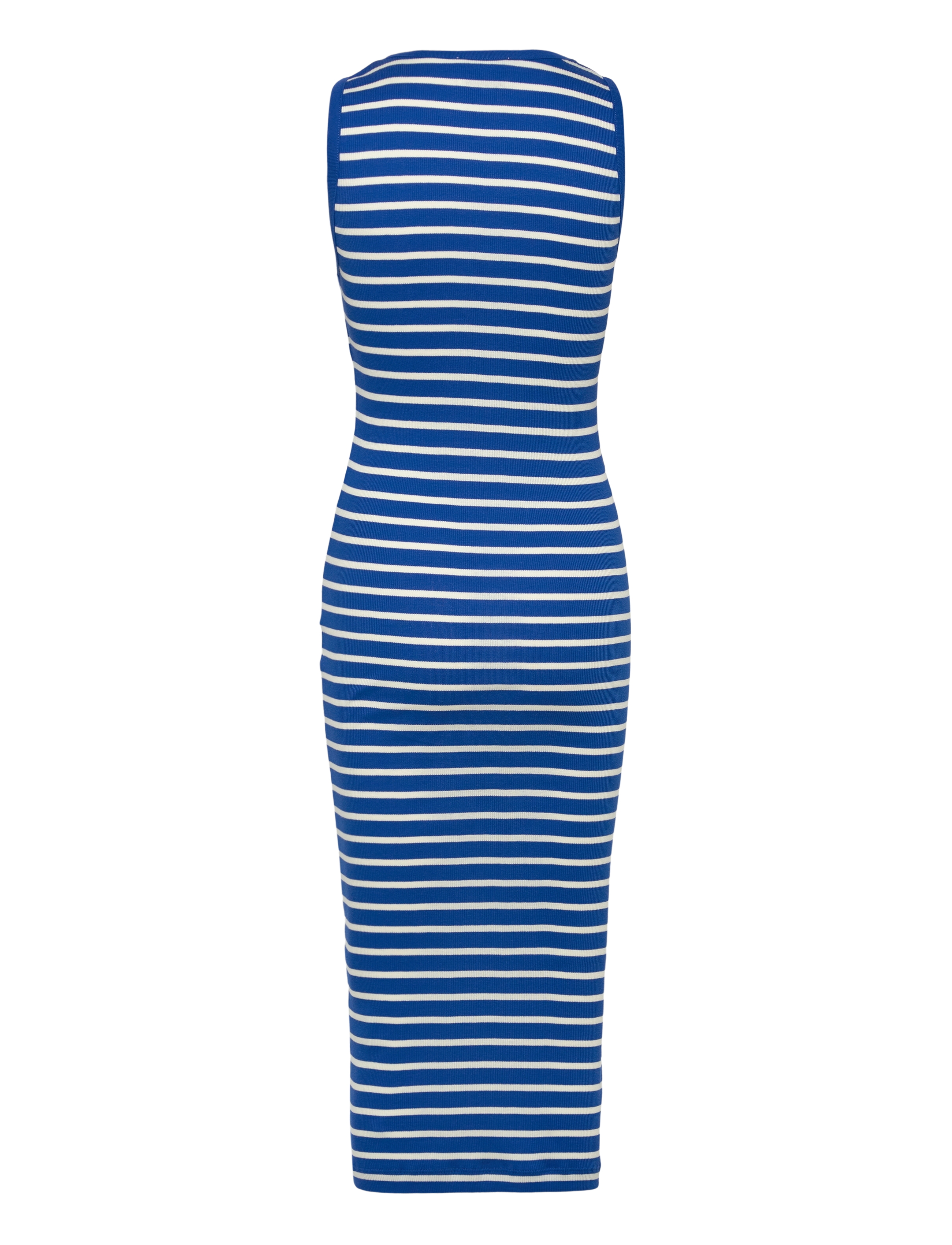 Mads Nørgaard - 2x2 Cotton Stripe Ama Dress - midikleider - surf the web/vanilla ice - 1