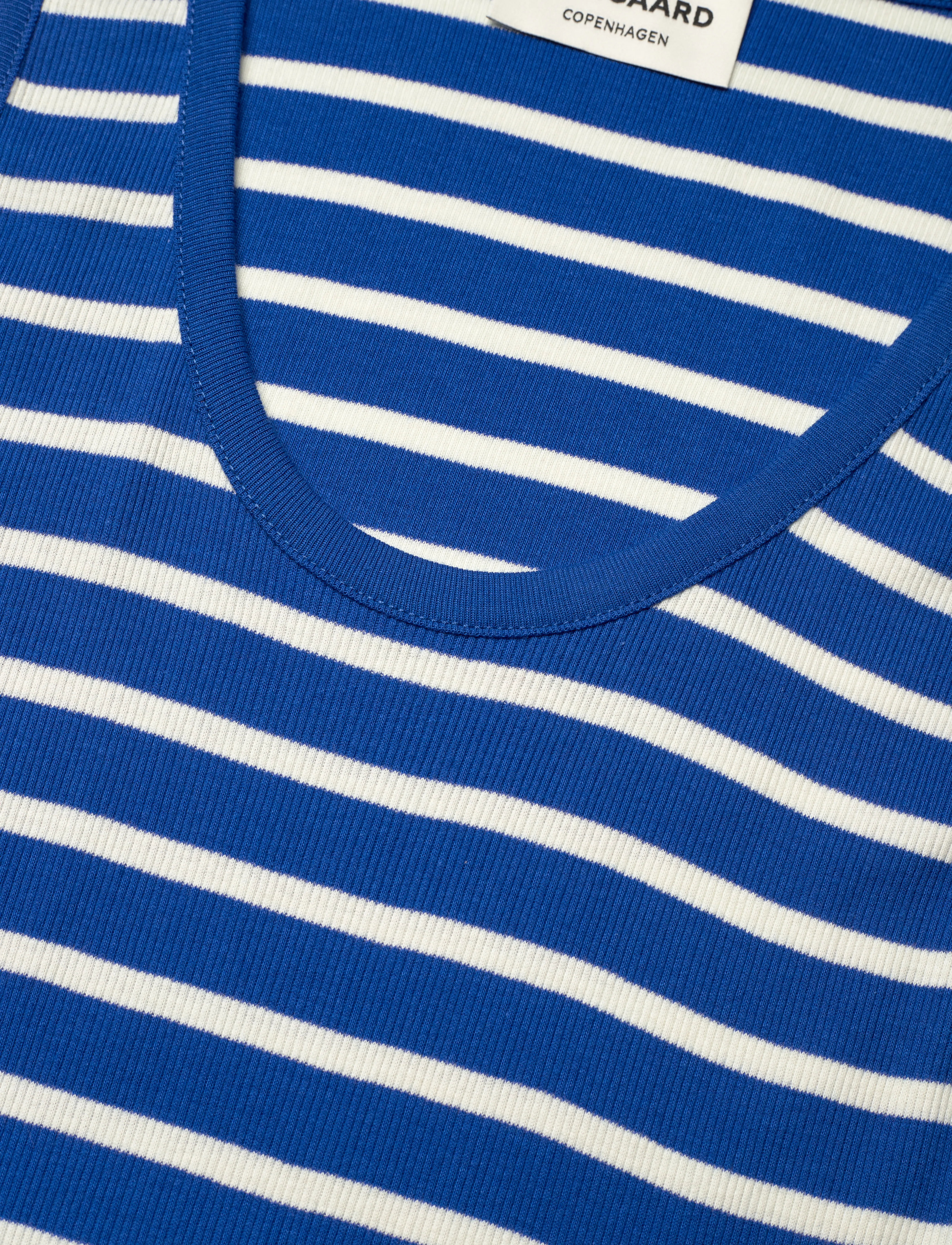 Mads Nørgaard - 2x2 Cotton Stripe Ama Dress - midikleider - surf the web/vanilla ice - 2