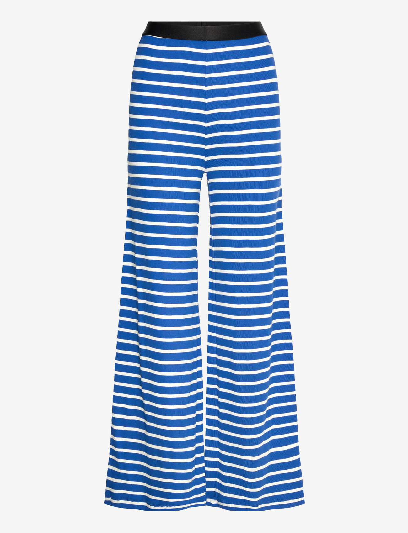 Mads Nørgaard - 2x2 Cotton Stripe Velon Pants - flare bukser - surf the web/vanilla ice - 0