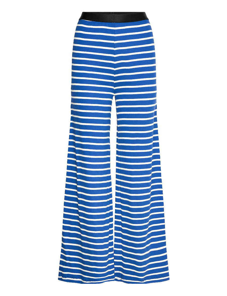 Mads Nørgaard - 2x2 Cotton Stripe Velon Pants - surf the web/vanilla ice - 0