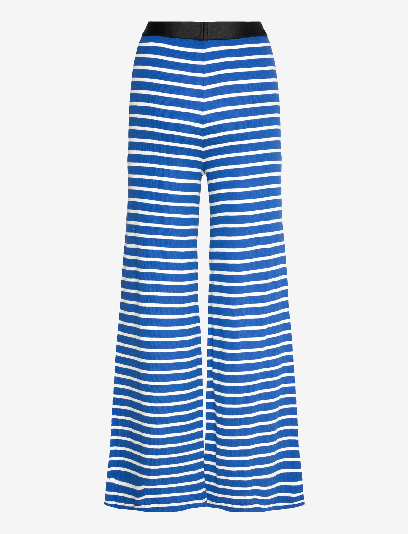 Mads Nørgaard - 2x2 Cotton Stripe Velon Pants - flare bukser - surf the web/vanilla ice - 1