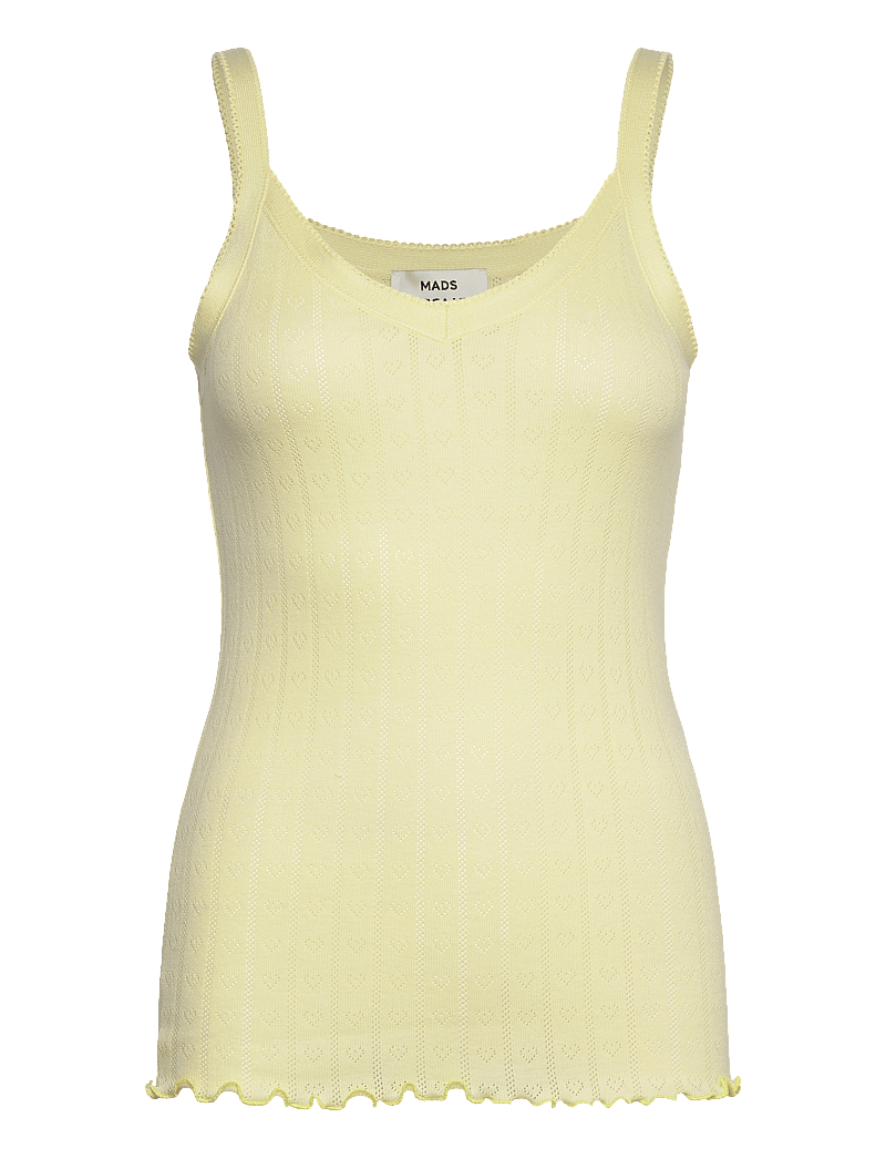 Mads Nørgaard - Pointella Trille Top - Ärmellose tops - tender yellow - 0