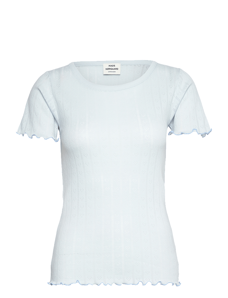 Mads Nørgaard - Pointella Trixy Tee - t-shirts - ballad blue - 0