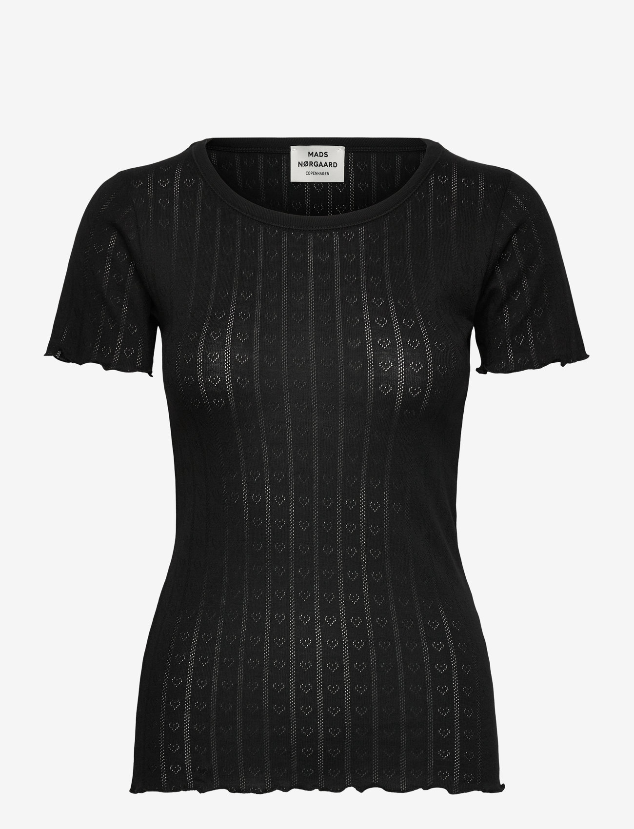 Mads Nørgaard - Pointella Trixy Tee - t-shirts - black - 0