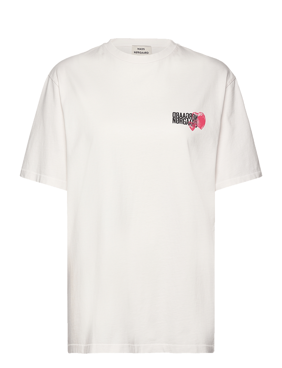 Mads Nørgaard - Cotton Jersey Dassel Tee - t-shirts - snow white - 0