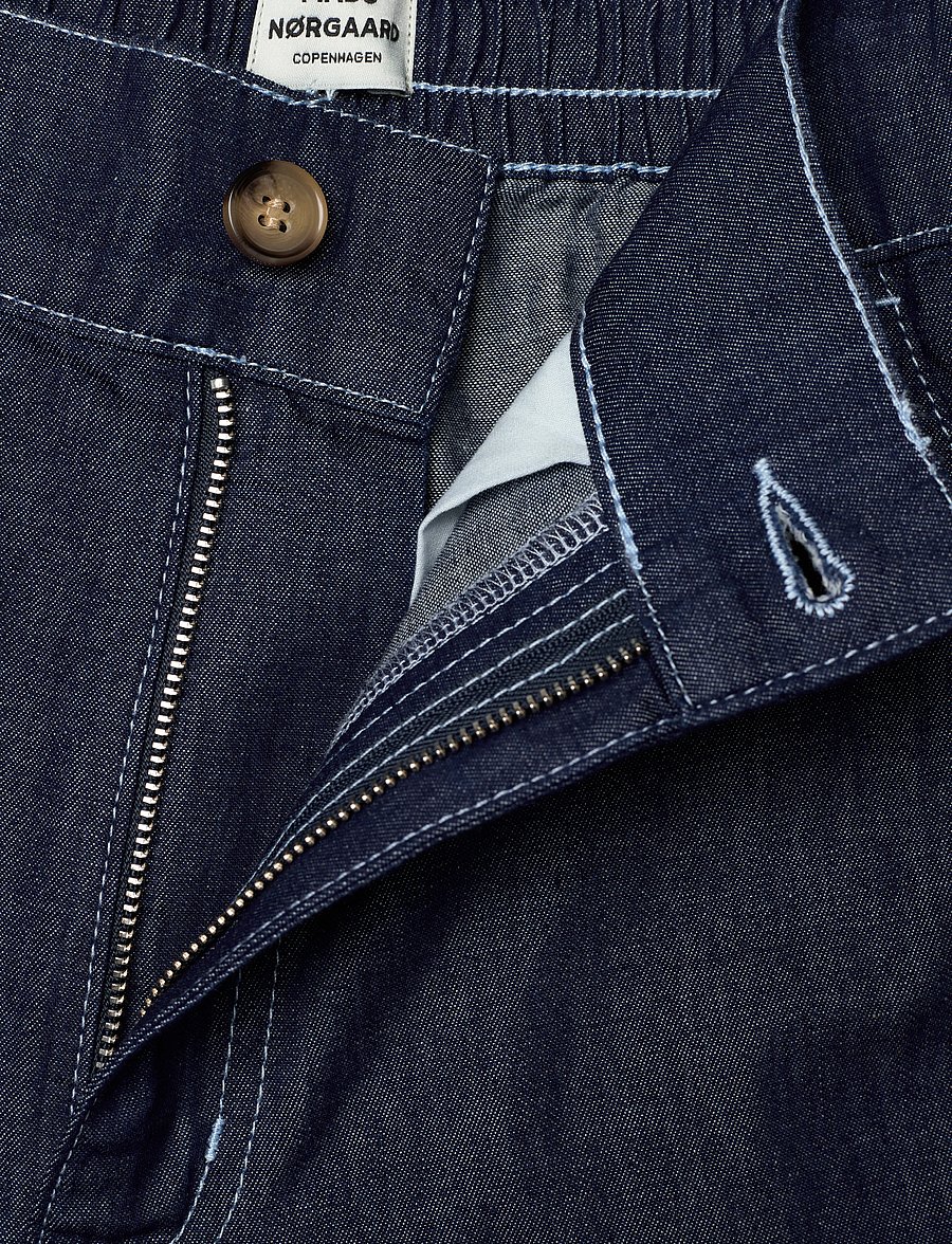 Mads Nørgaard - Air Denim Sotem Pants - szerokie dżinsy - dark blue denim - 3