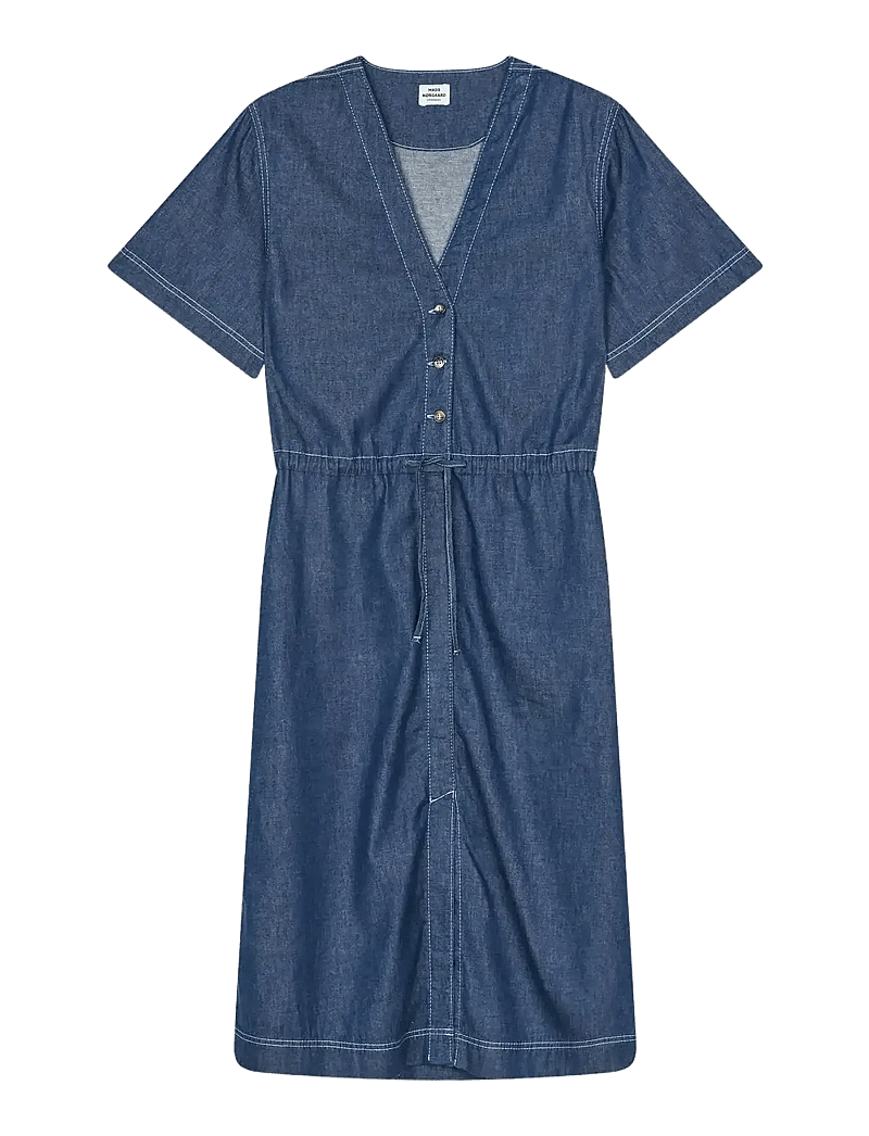 Mads Nørgaard - Air Denim Sanne Dress - jeanskleider - dark blue denim - 0