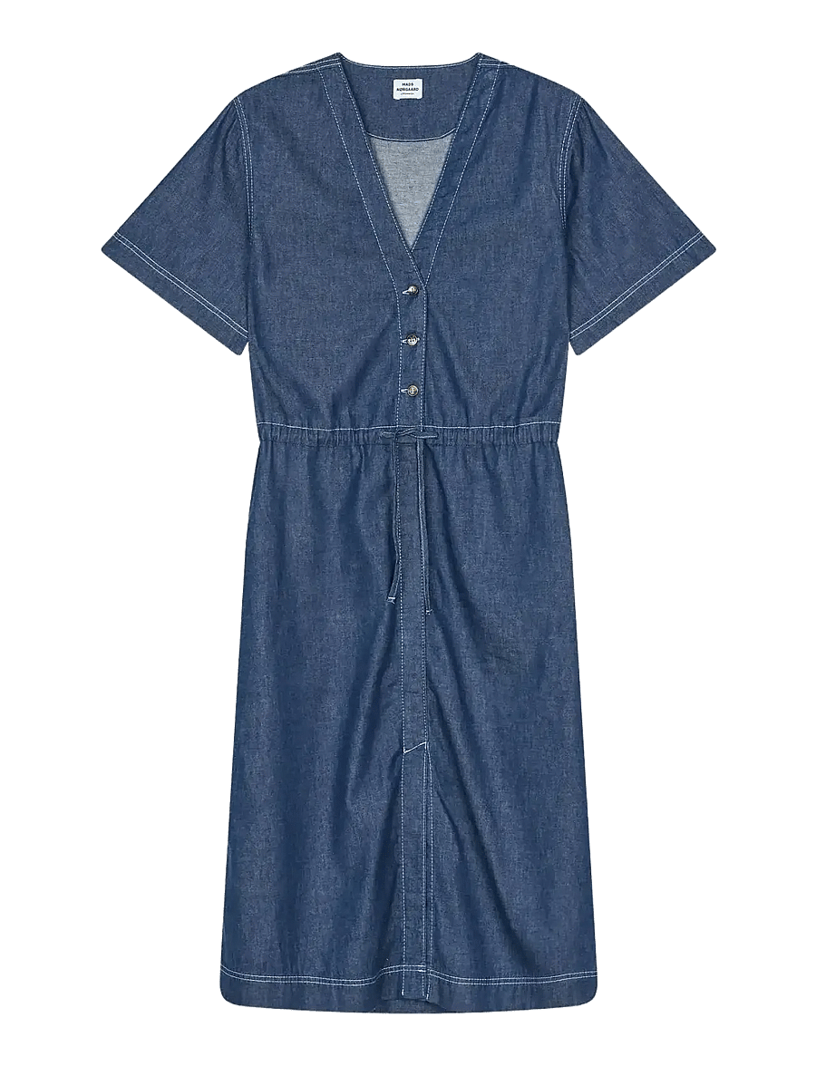 Mads Nørgaard - Air Denim Sanne Dress - jeanskleider - dark blue denim - 0