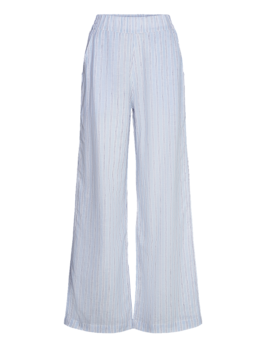 Mads Nørgaard - Colin YD Tonya Pants - hørbukser - pinstripe/powder blue - 0