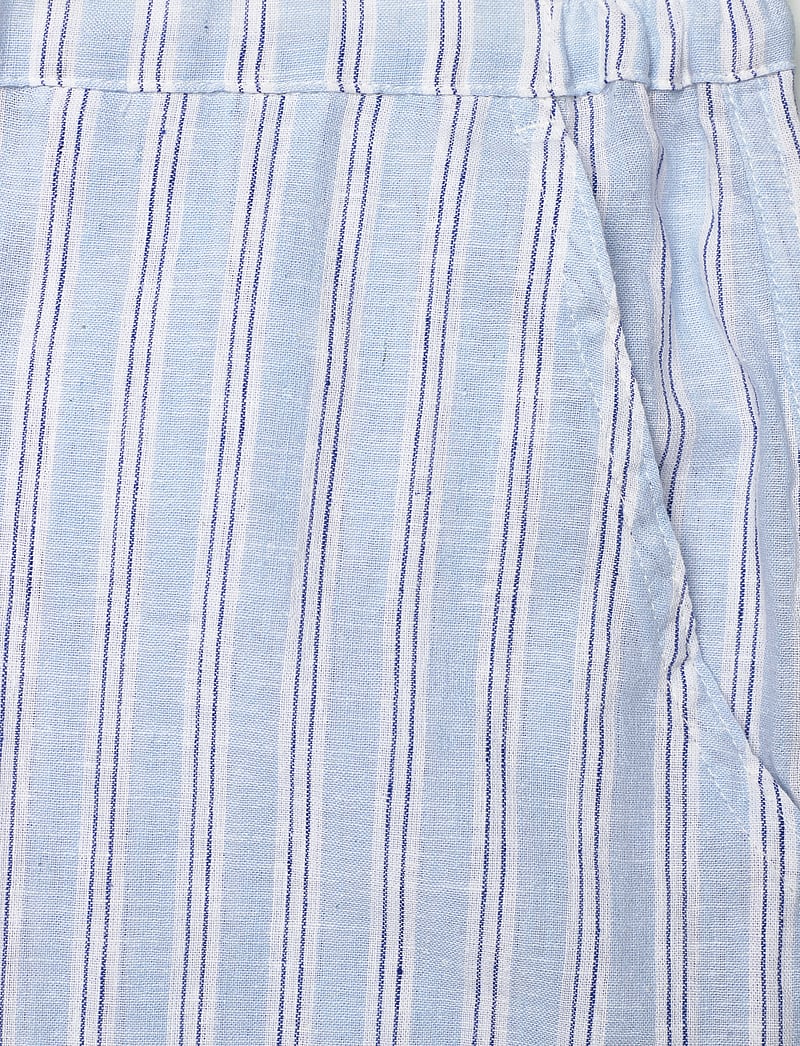 Mads Nørgaard - Colin YD Tonya Pants - linnebyxor - pinstripe/powder blue - 2