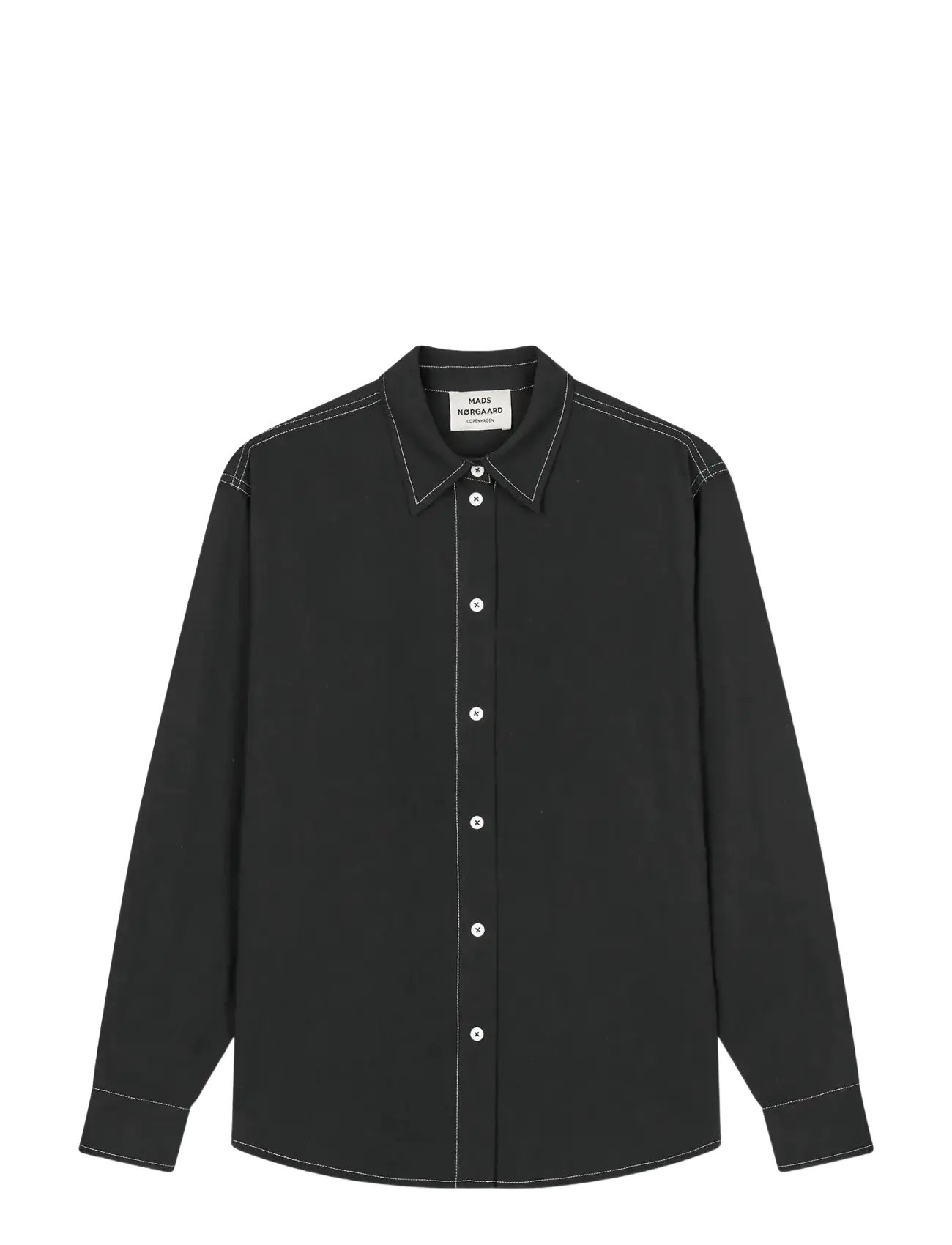 Mads Nørgaard Colin Crelly Shirt - Transitional Layering - BLACK / black