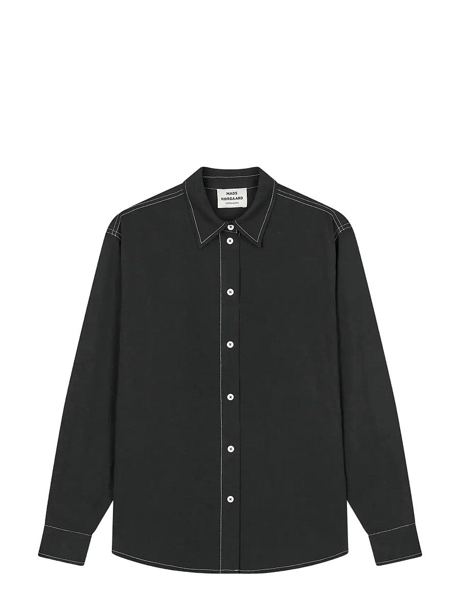 Mads Nørgaard - Colin Crelly Shirt - langærmede skjorter - black - 0