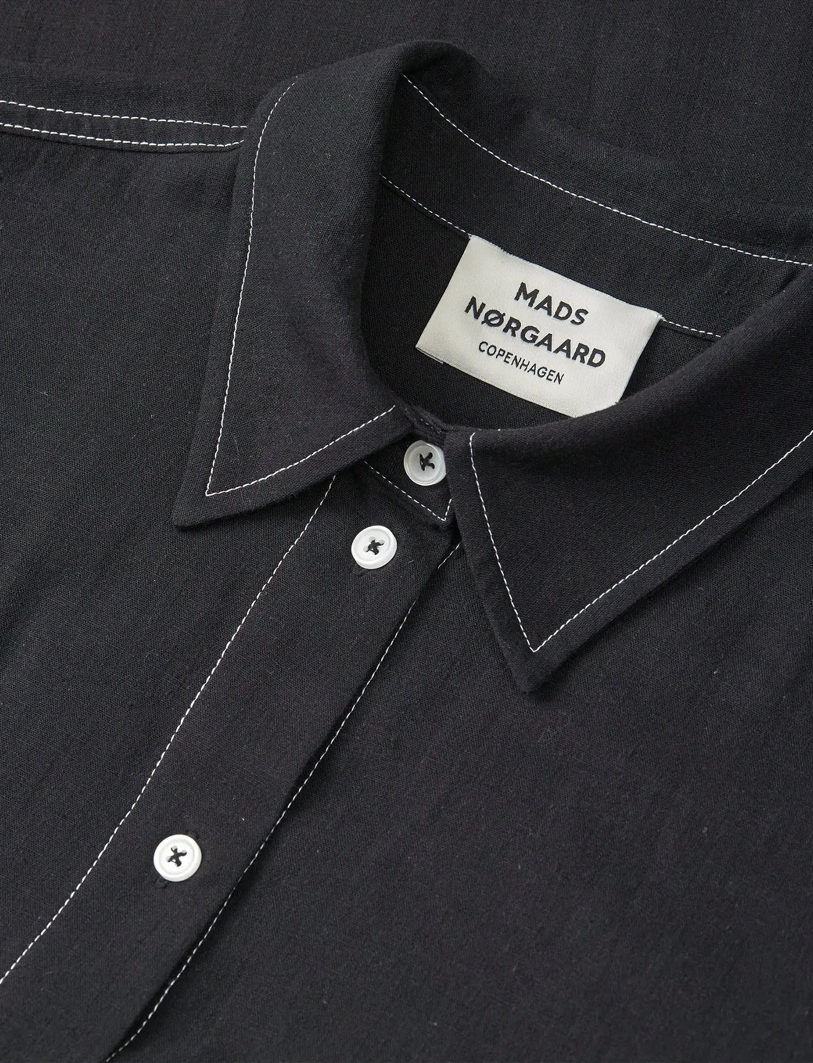 Mads Nørgaard - Colin Crelly Shirt - långärmade skjortor - black - 1