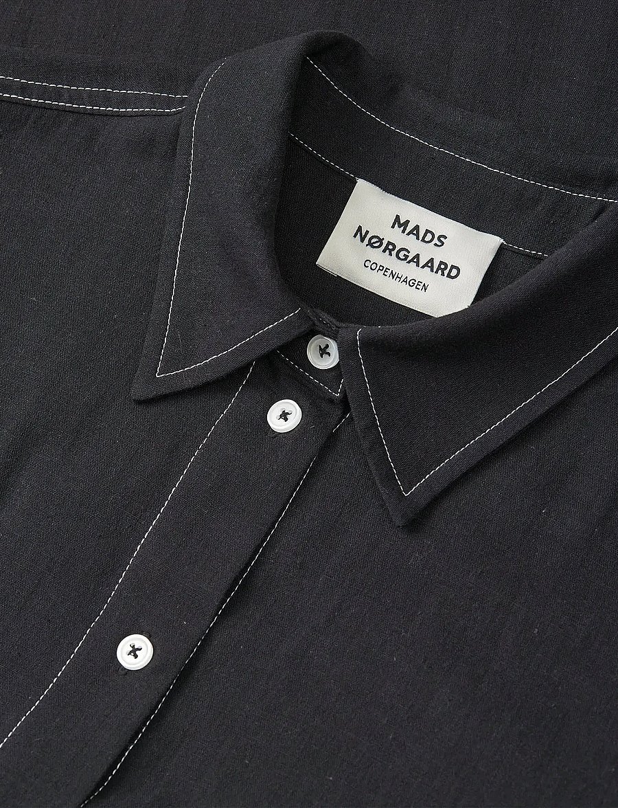 Mads Nørgaard - Colin Crelly Shirt - langærmede skjorter - black - 1