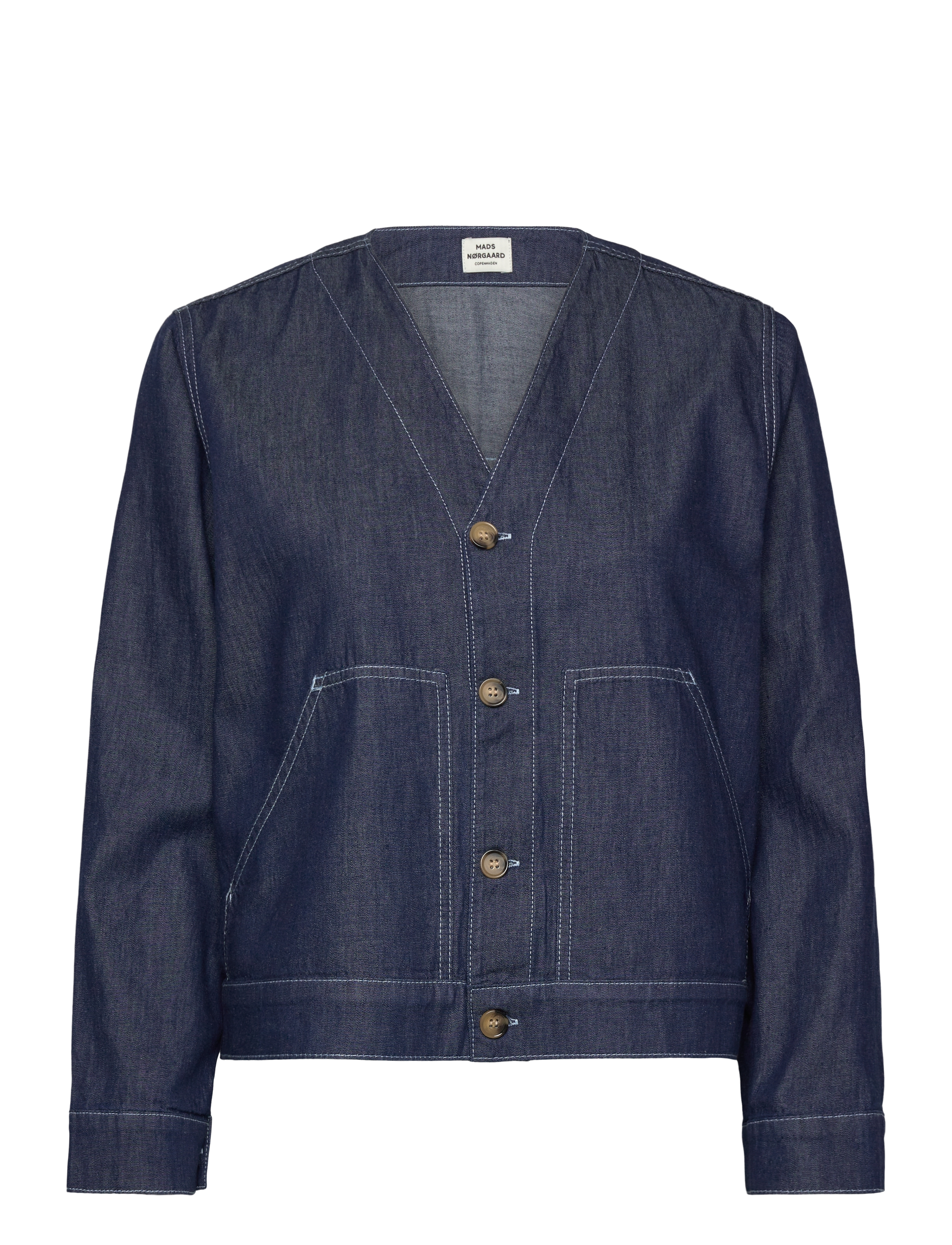 MADS NØRGAARD Air Denim Pil Jacke Navy - 40 - Damen
