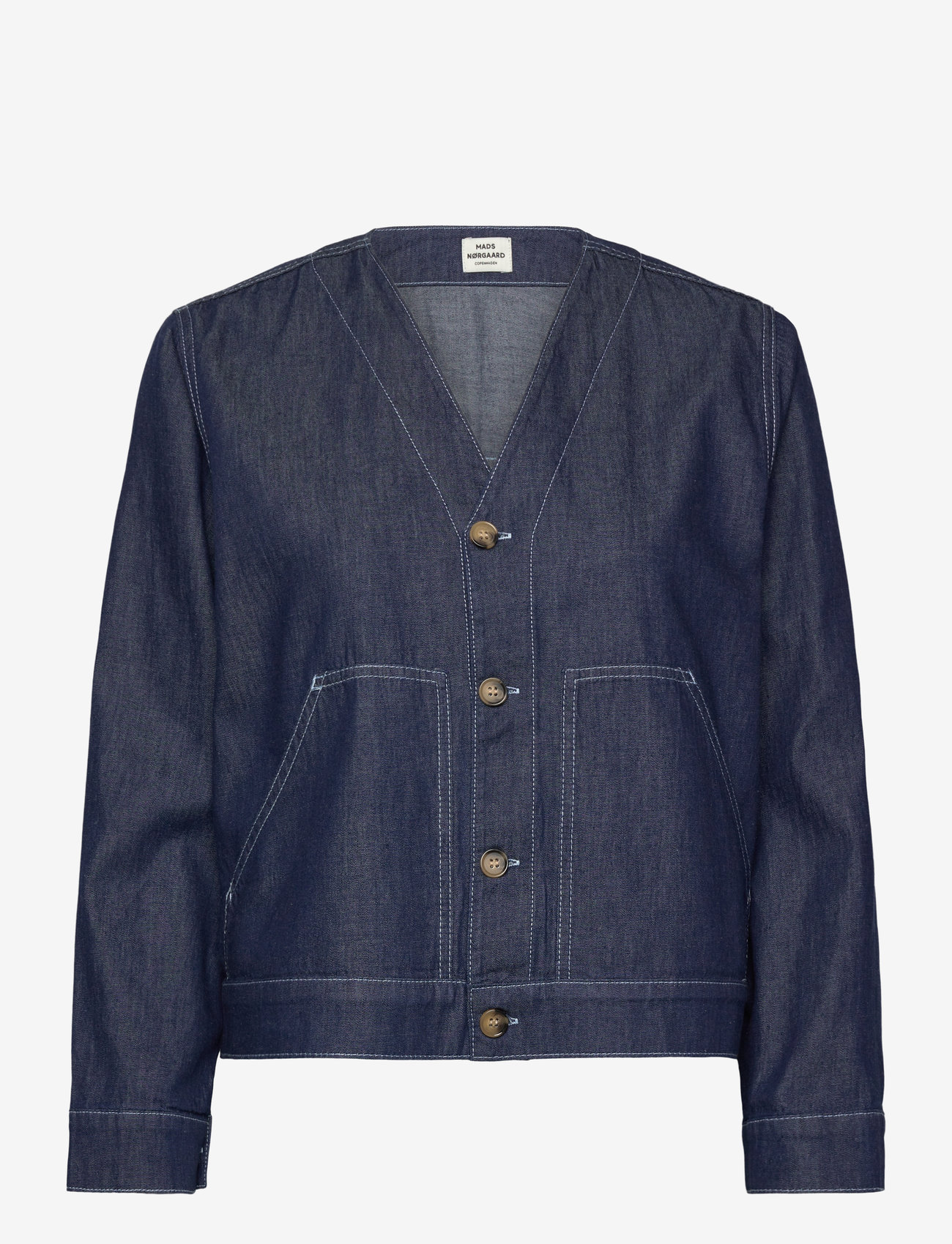 Mads Nørgaard - Air Denim Pil Jacket - moetrendid - dark blue denim - 0