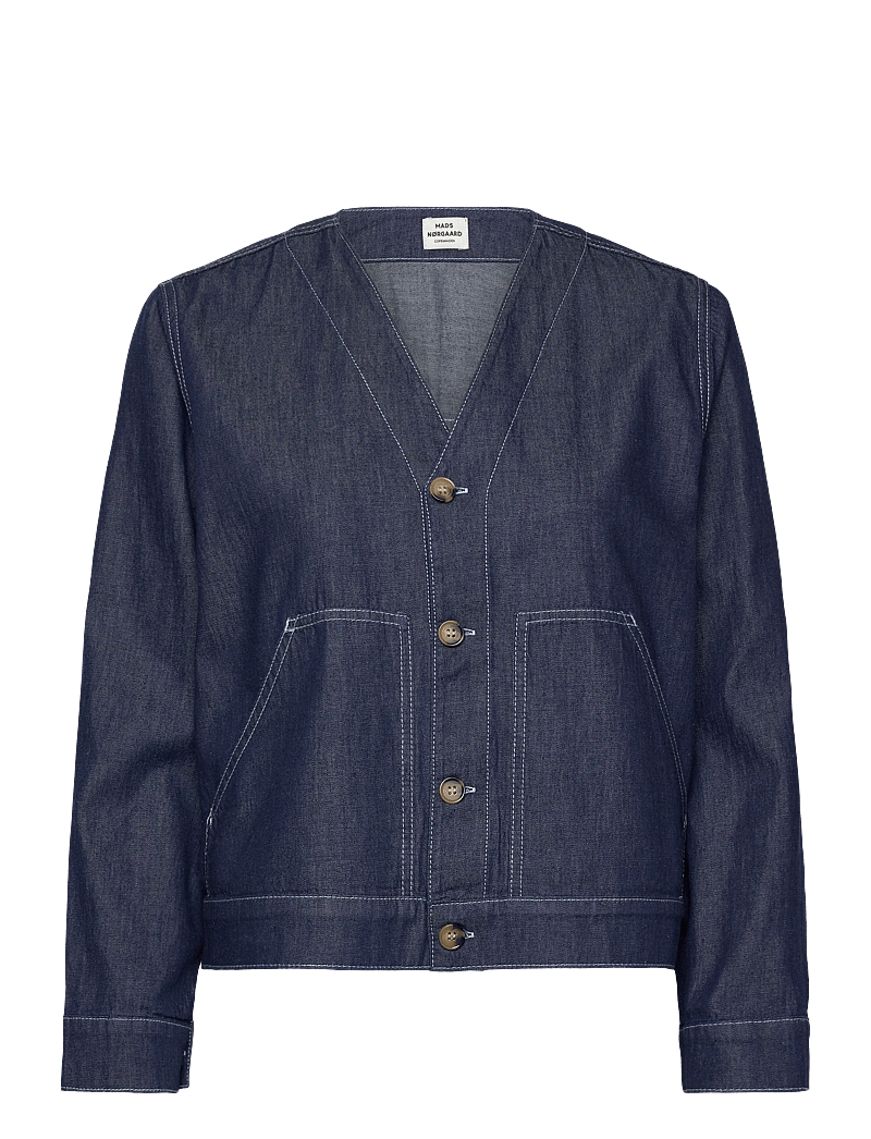 Mads Nørgaard - Air Denim Pil Jacket - moetrendid - dark blue denim - 0