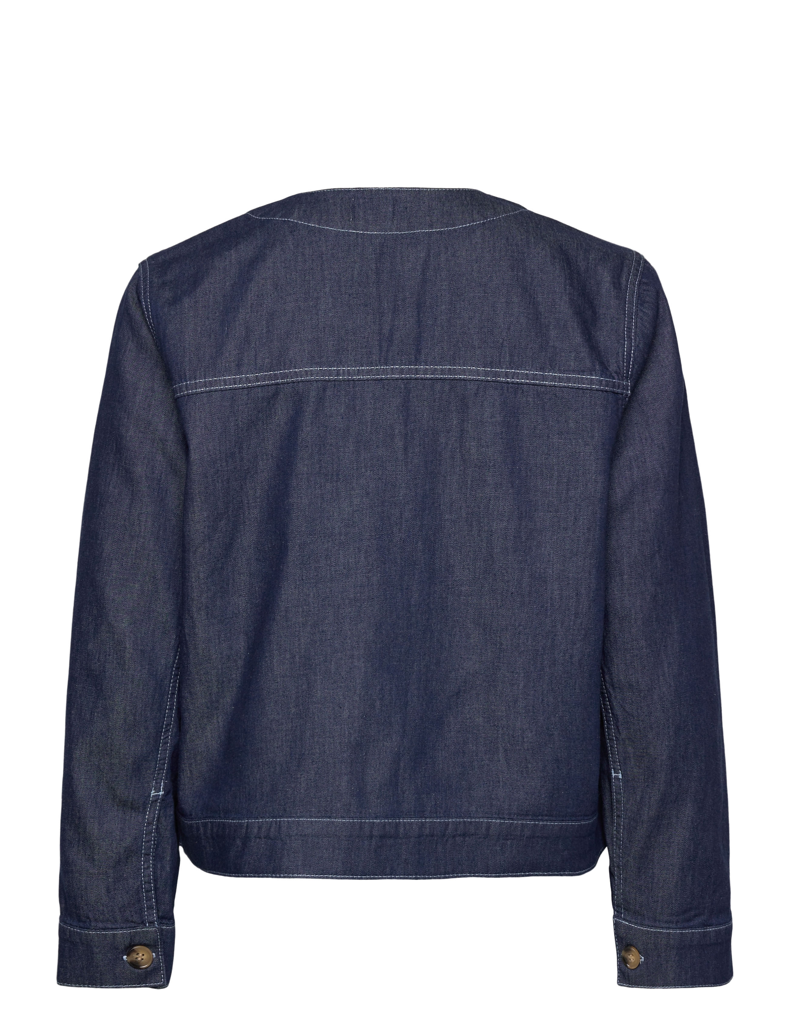 Mads Nørgaard - Air Denim Pil Jacket - overshirts - dark blue denim - 1