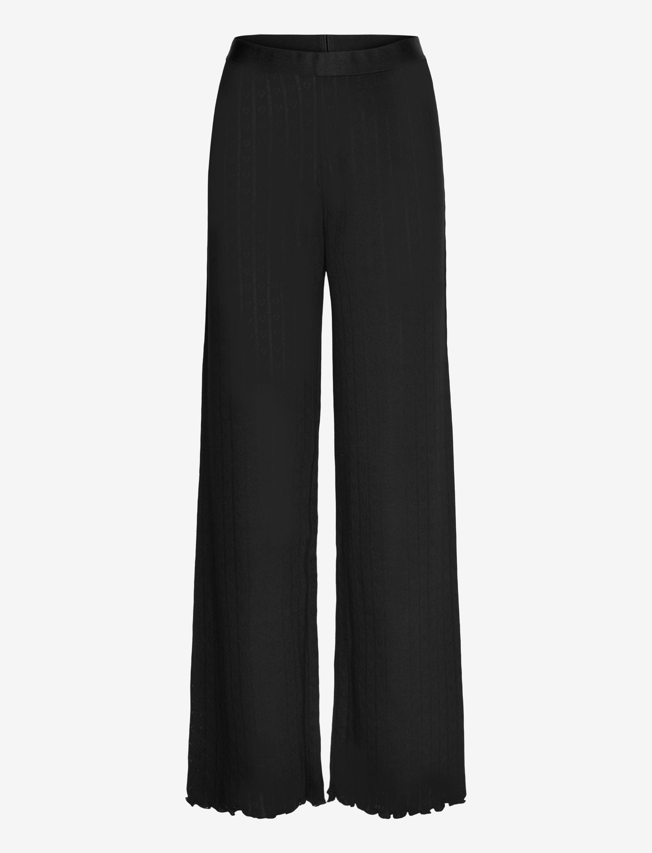 Mads Nørgaard - Pointella Volan Pants - raka byxor - black - 0