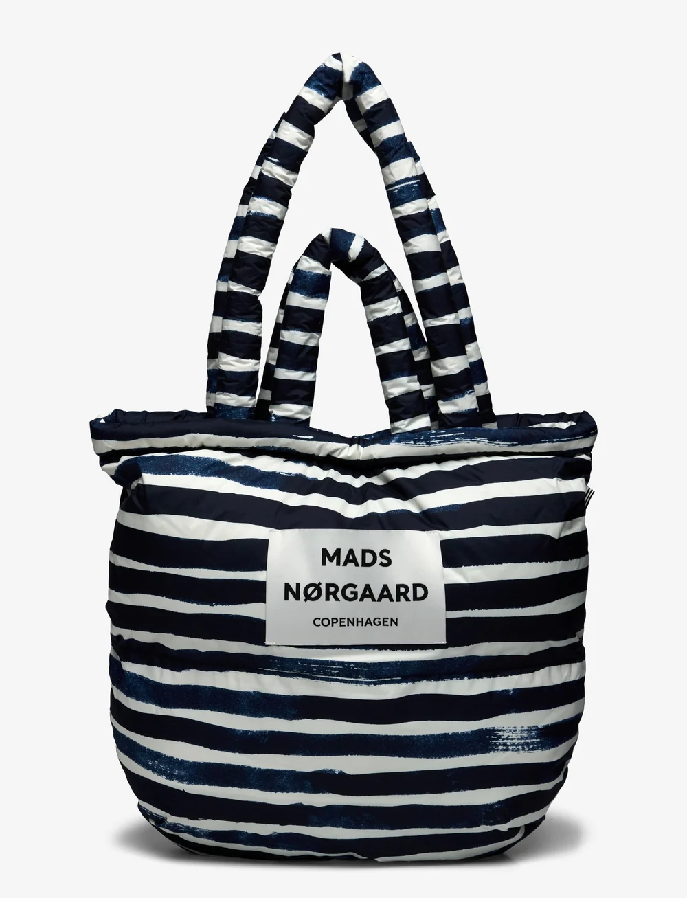 Mads Nørgaard - Recycle Pillow AOP Bag - totes - aop stripe/parisian night - 0