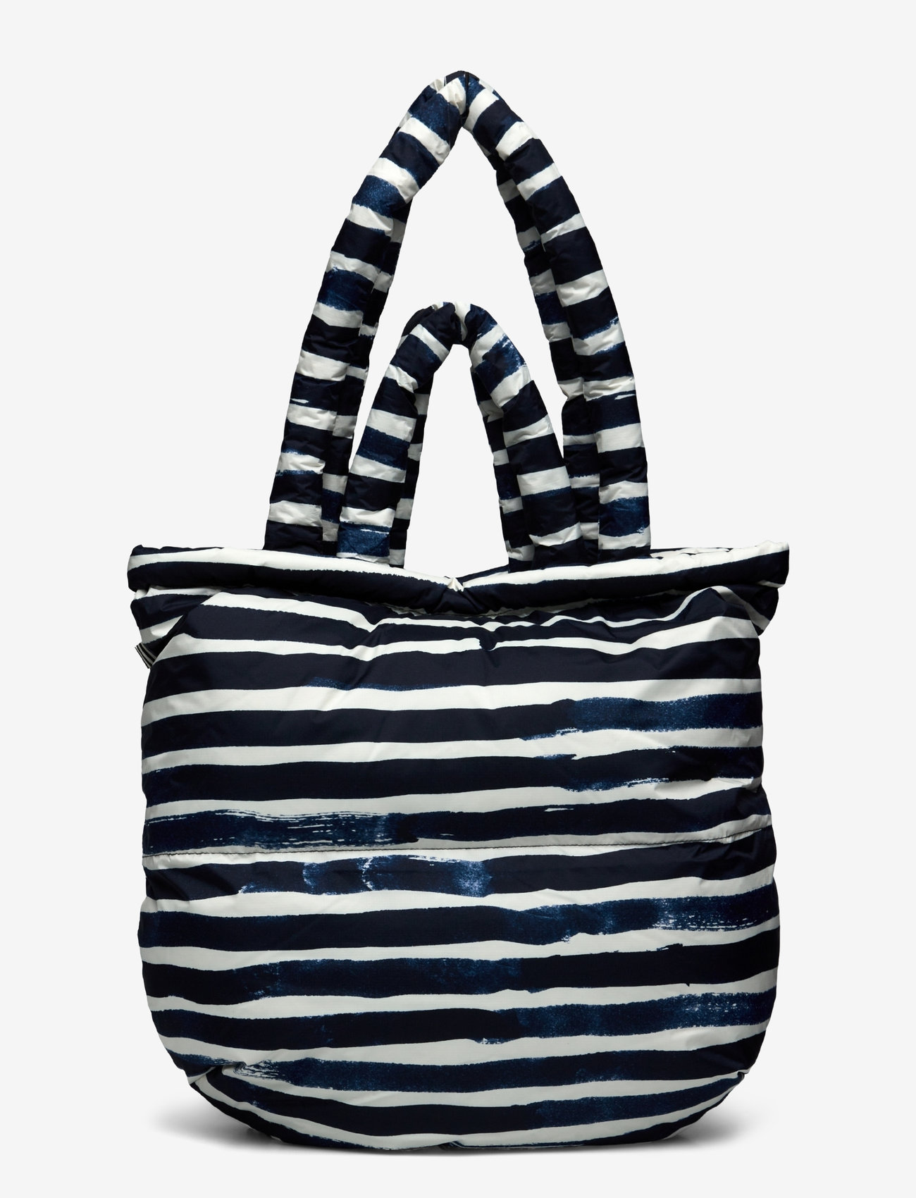 Mads Nørgaard - Recycle Pillow AOP Bag - tote bags - aop stripe/parisian night - 1