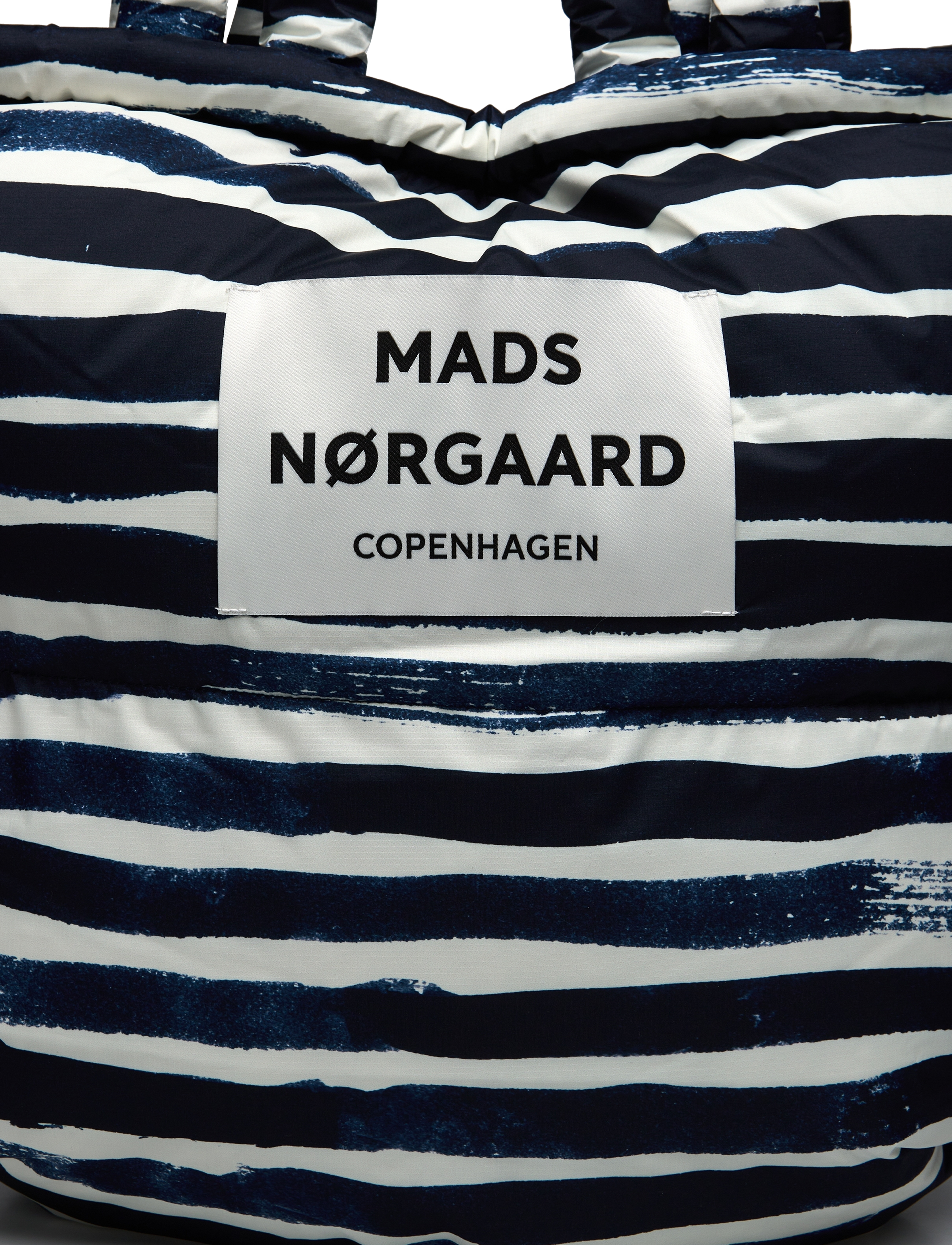 Mads Nørgaard - Recycle Pillow AOP Bag - tote bags - aop stripe/parisian night - 3