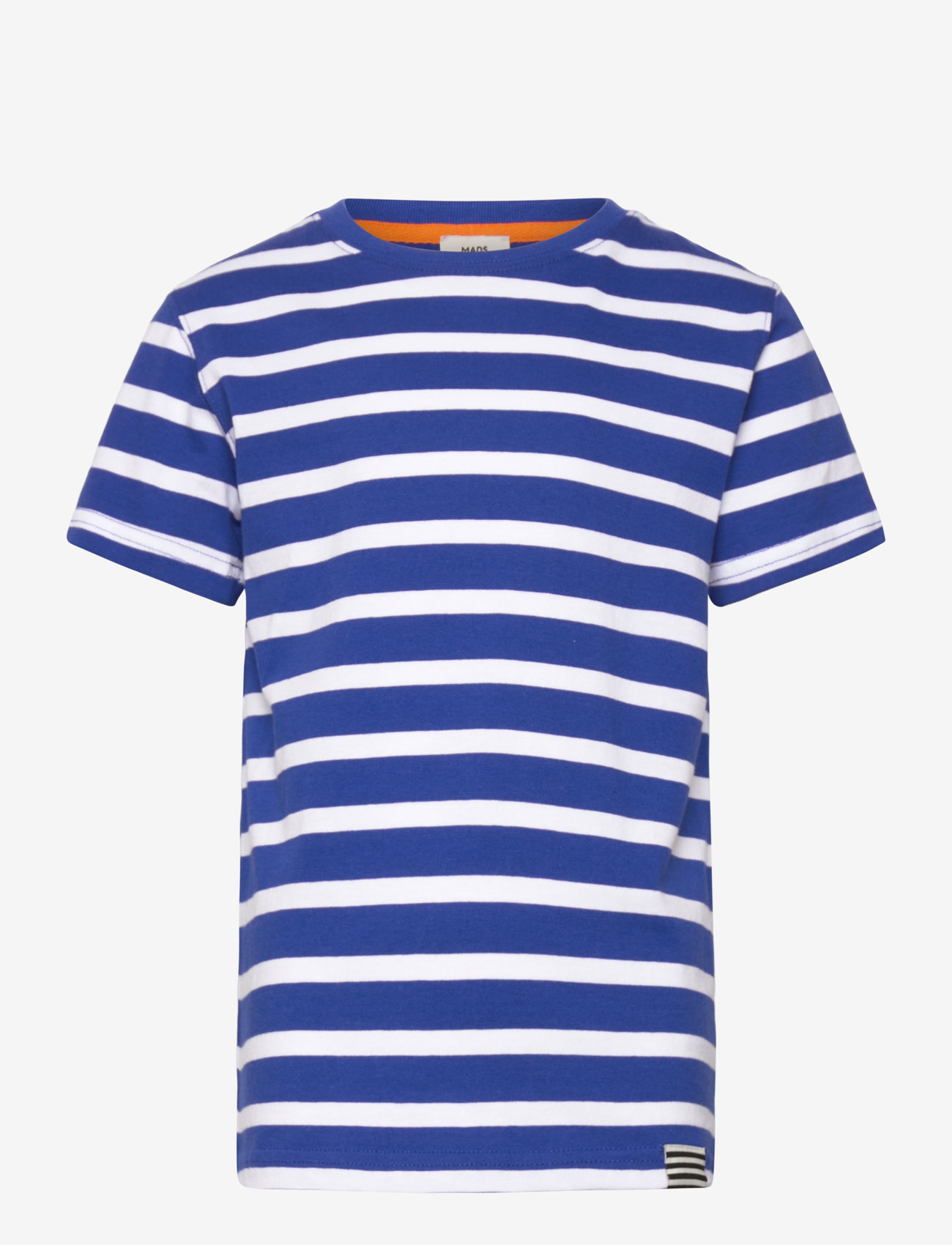 Mads Nørgaard - Cotton Jersey Stripe Thorlino Tee - surf the web/white - 0