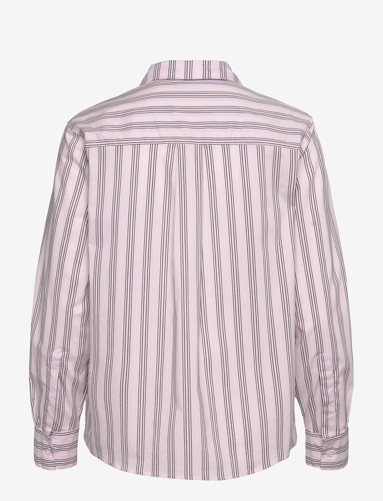 Mads Nørgaard - Poplinda Crane Shirt - pinstripe/parfait pink - 1