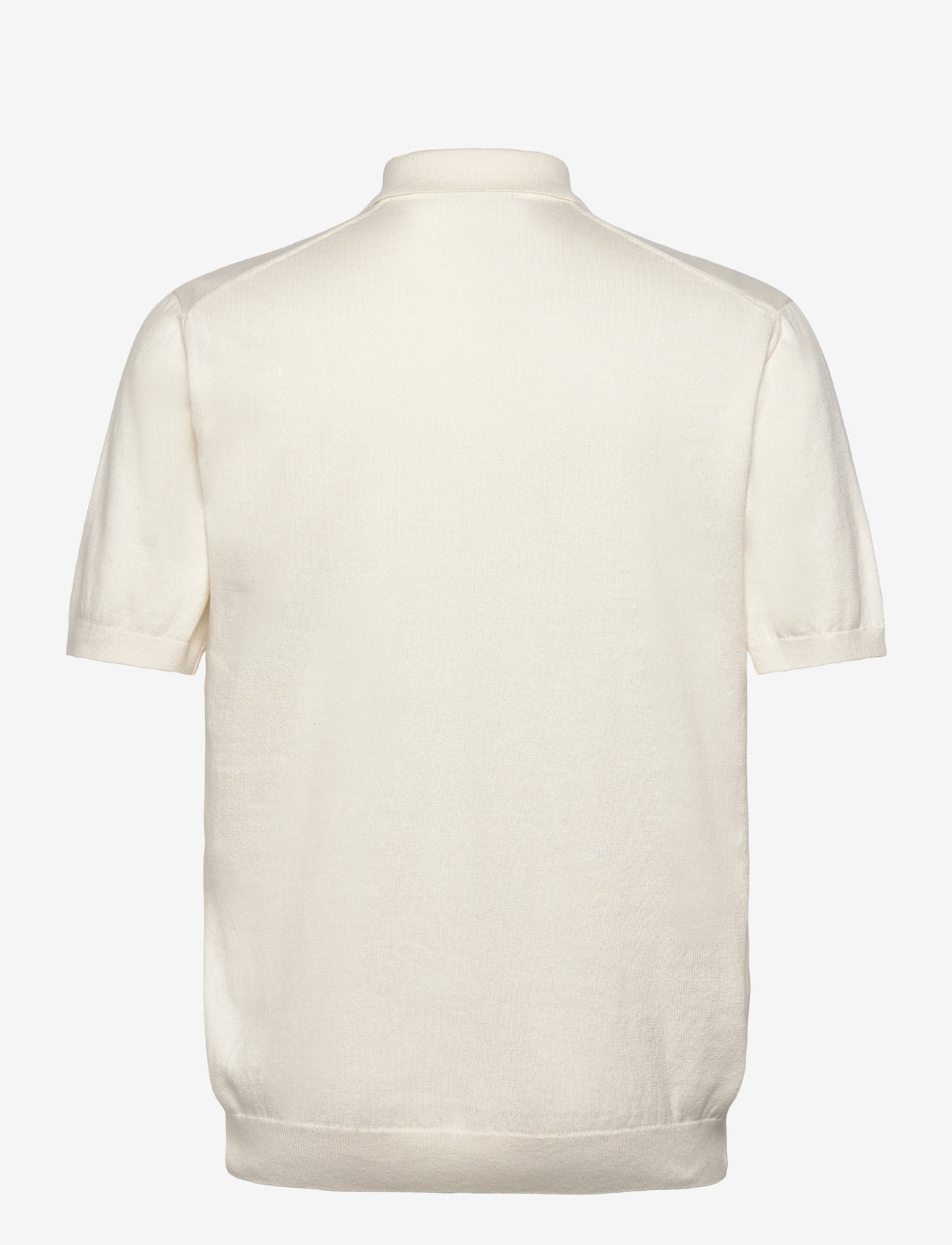 Mads Nørgaard - Tight Cotton Tristan Knit SS - stickade pikéer - vanilla ice - 1