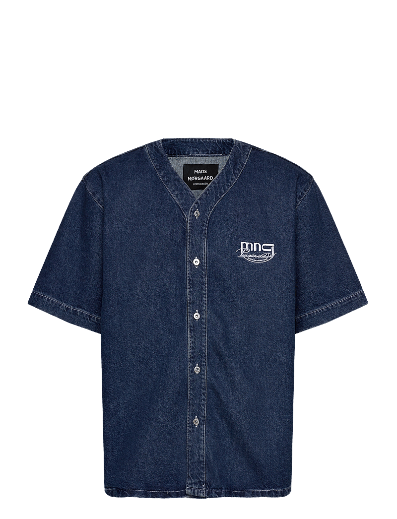 Mads Nørgaard - Texas Paradise Shirt - lühikeste varrukatega särgid - blue wash - 0