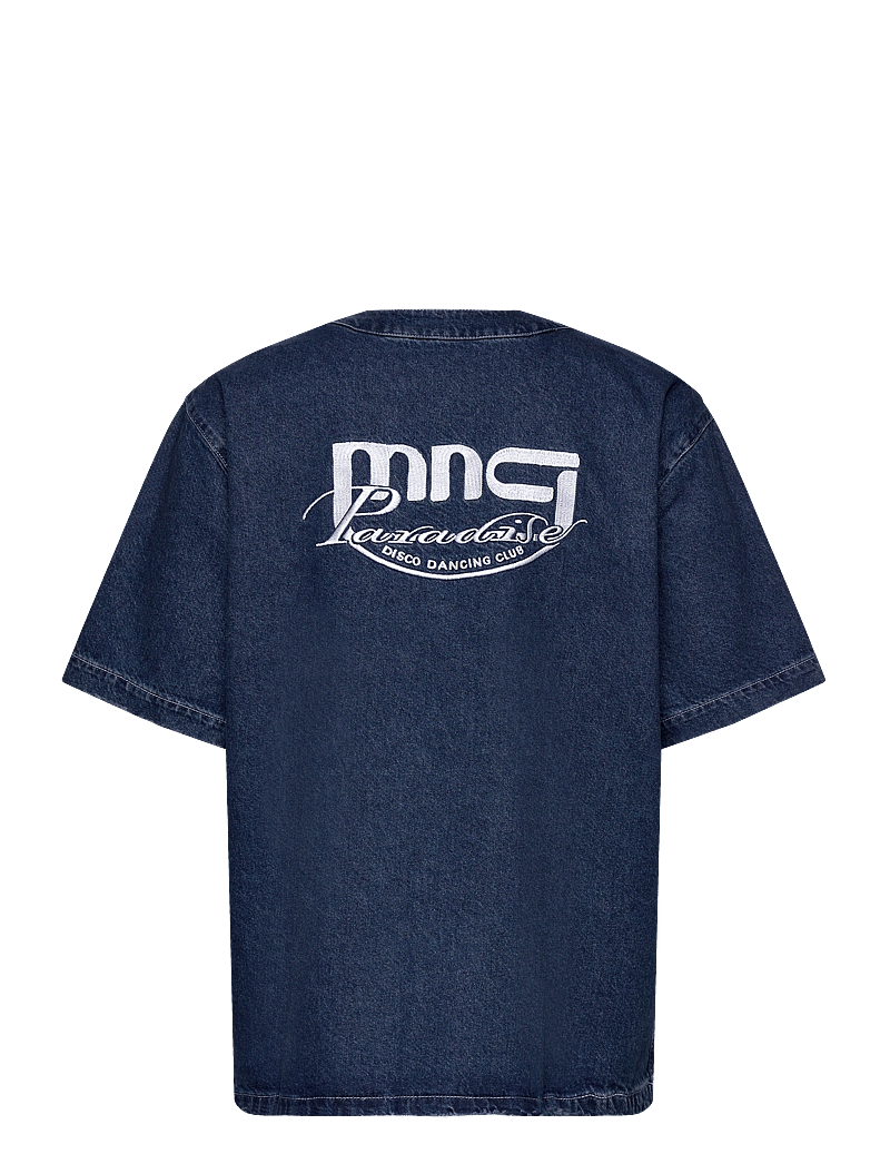 Mads Nørgaard - Texas Paradise Shirt - lühikeste varrukatega särgid - blue wash - 1