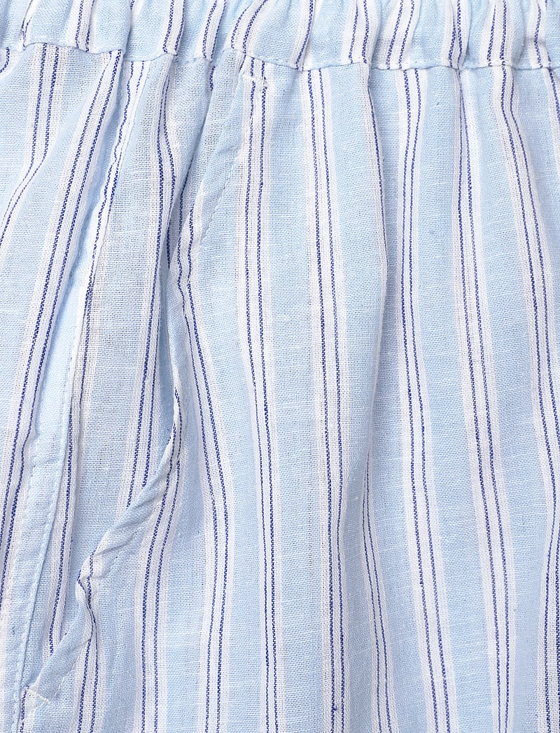 Mads Nørgaard - Colin YD Kir Shorts - linased lühikesed püksid - pinstripe/powder blue - 2