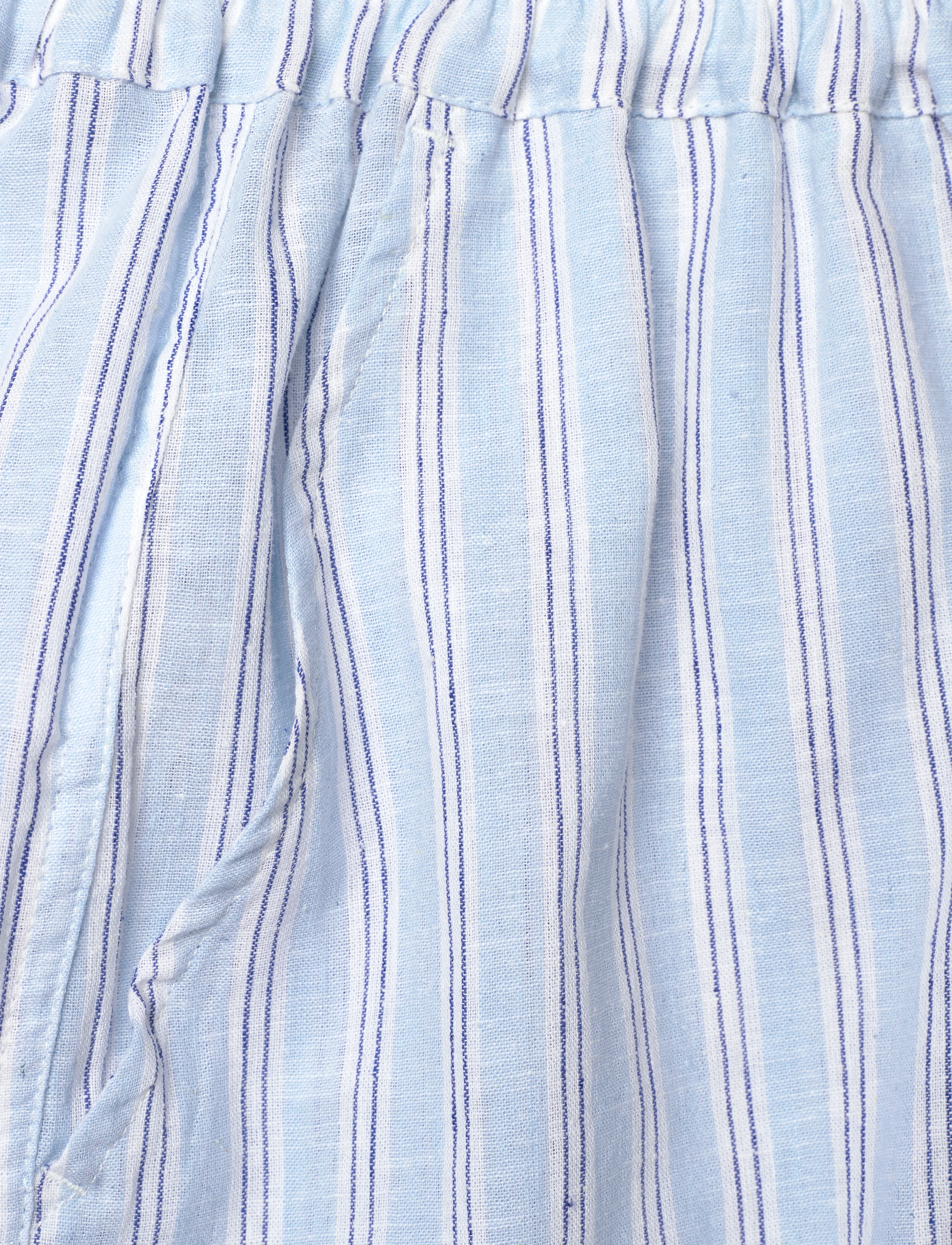 Mads Nørgaard - Colin YD Kir Shorts - leinen-shorts - pinstripe/powder blue - 2