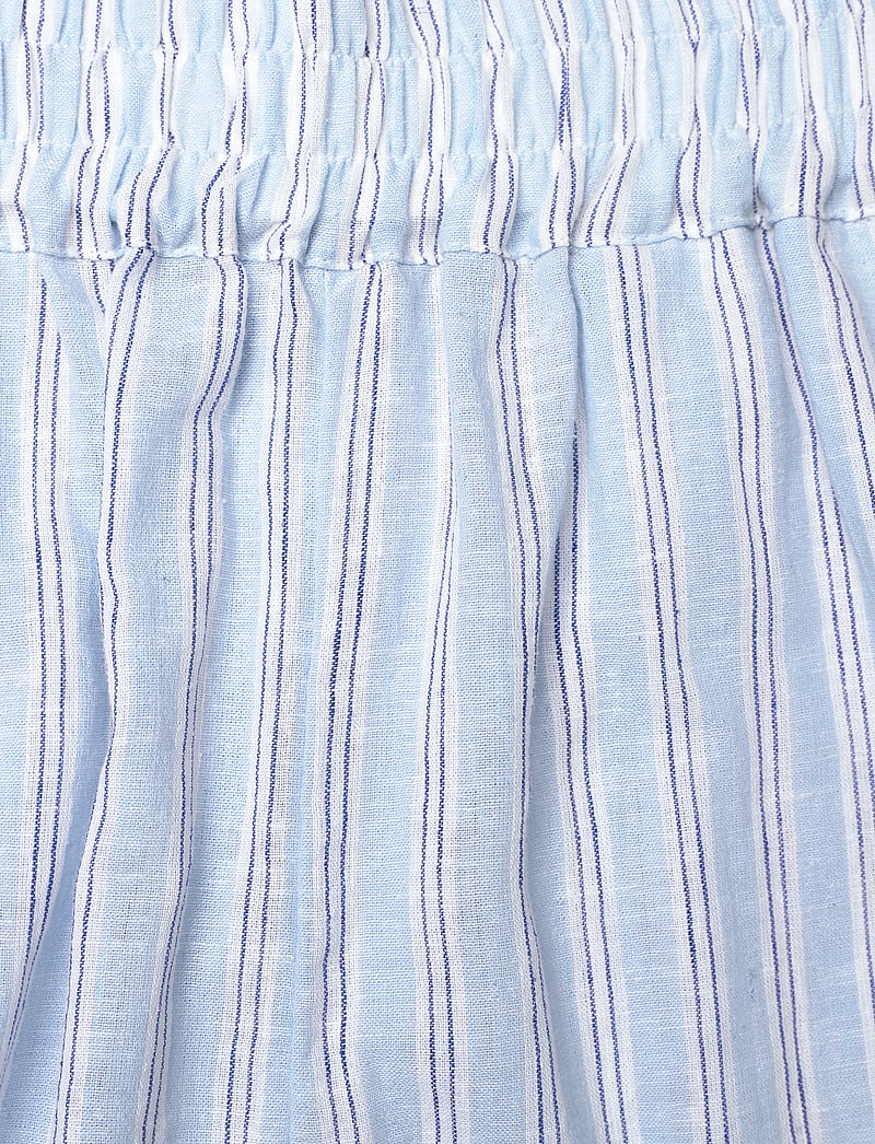 Mads Nørgaard - Colin YD Kir Shorts - linased lühikesed püksid - pinstripe/powder blue - 3