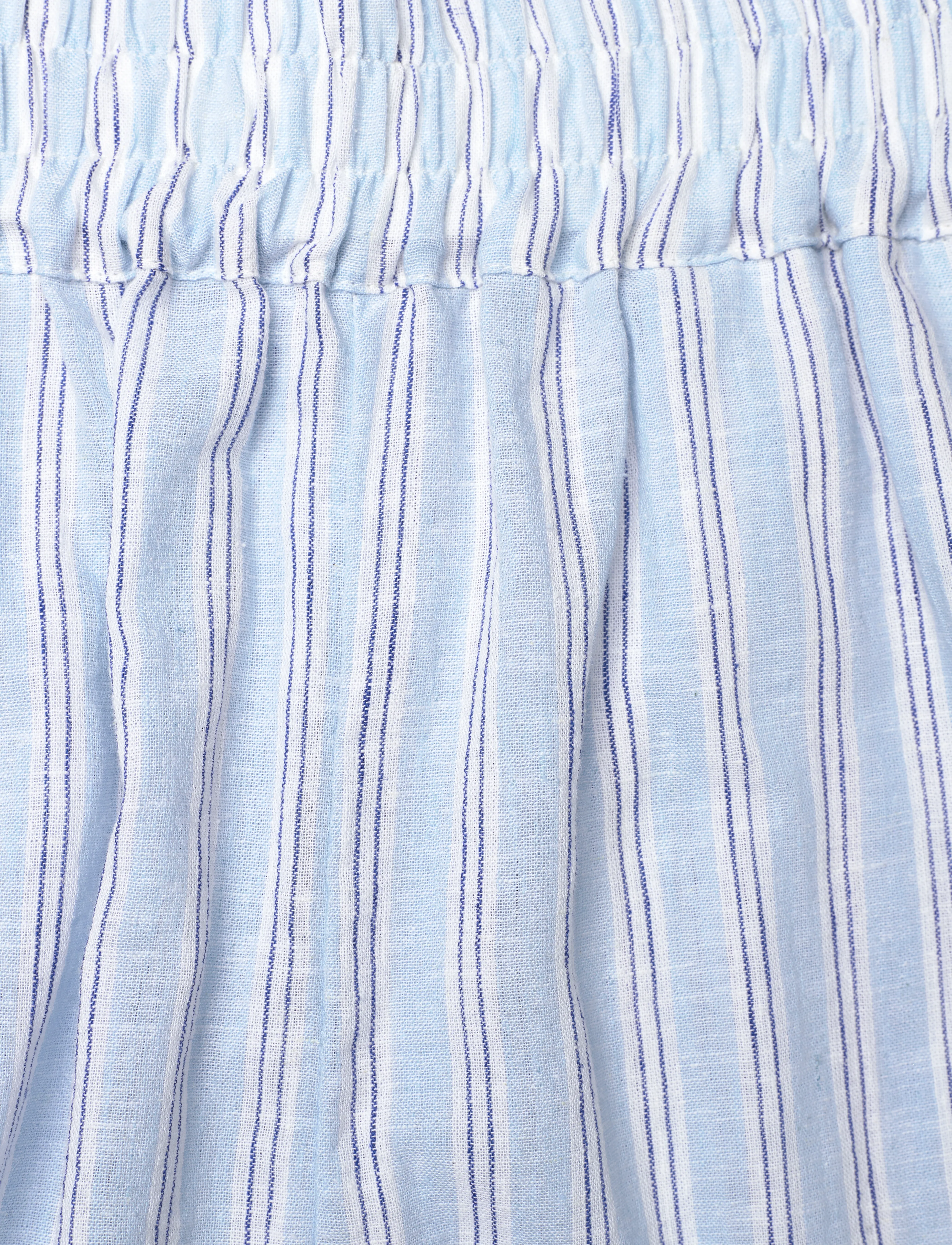 Mads Nørgaard - Colin YD Kir Shorts - leinen-shorts - pinstripe/powder blue - 3