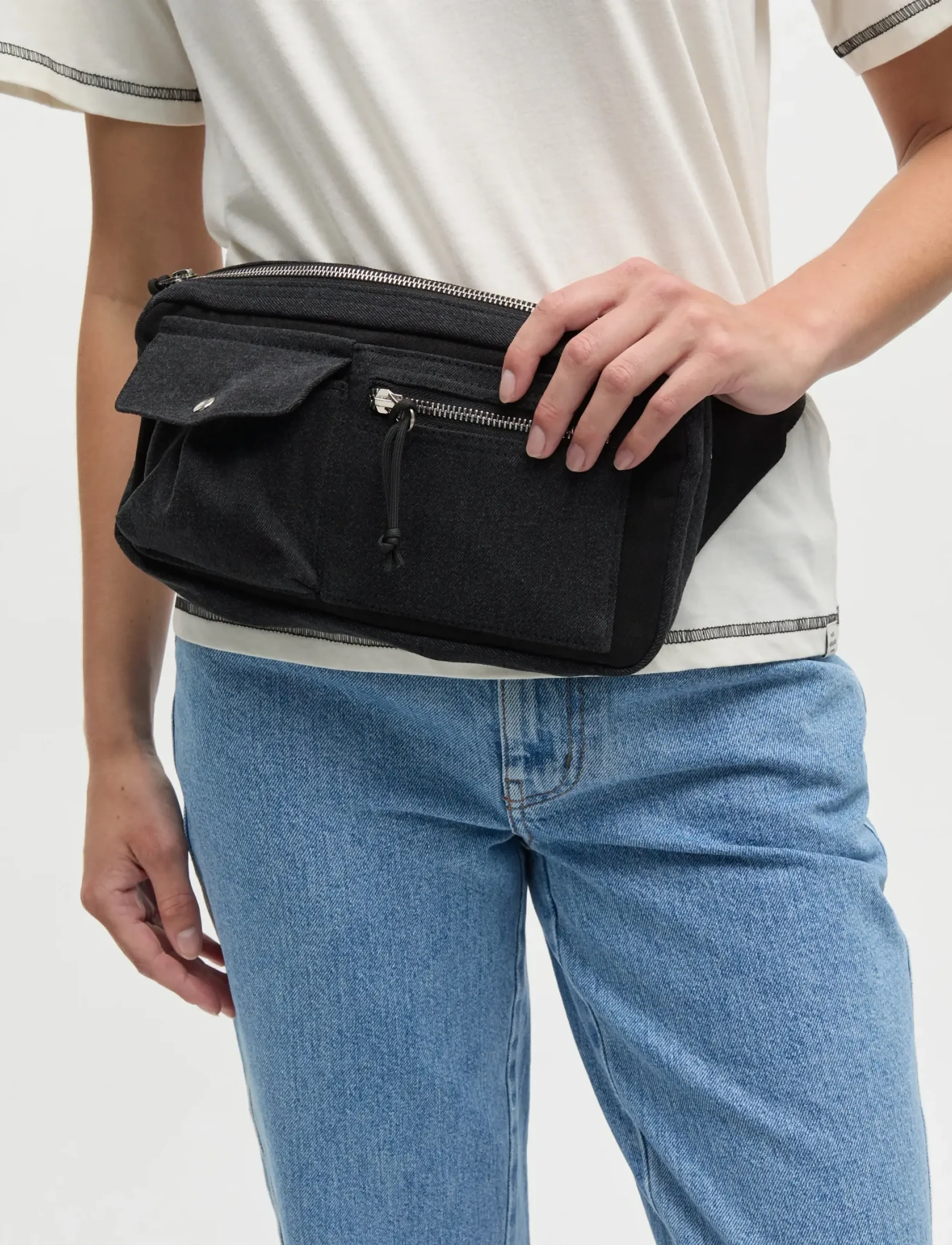 Mads Nørgaard Copo Denim Carni Bag, One Size, Bags, Schwarz - Bum Frauen