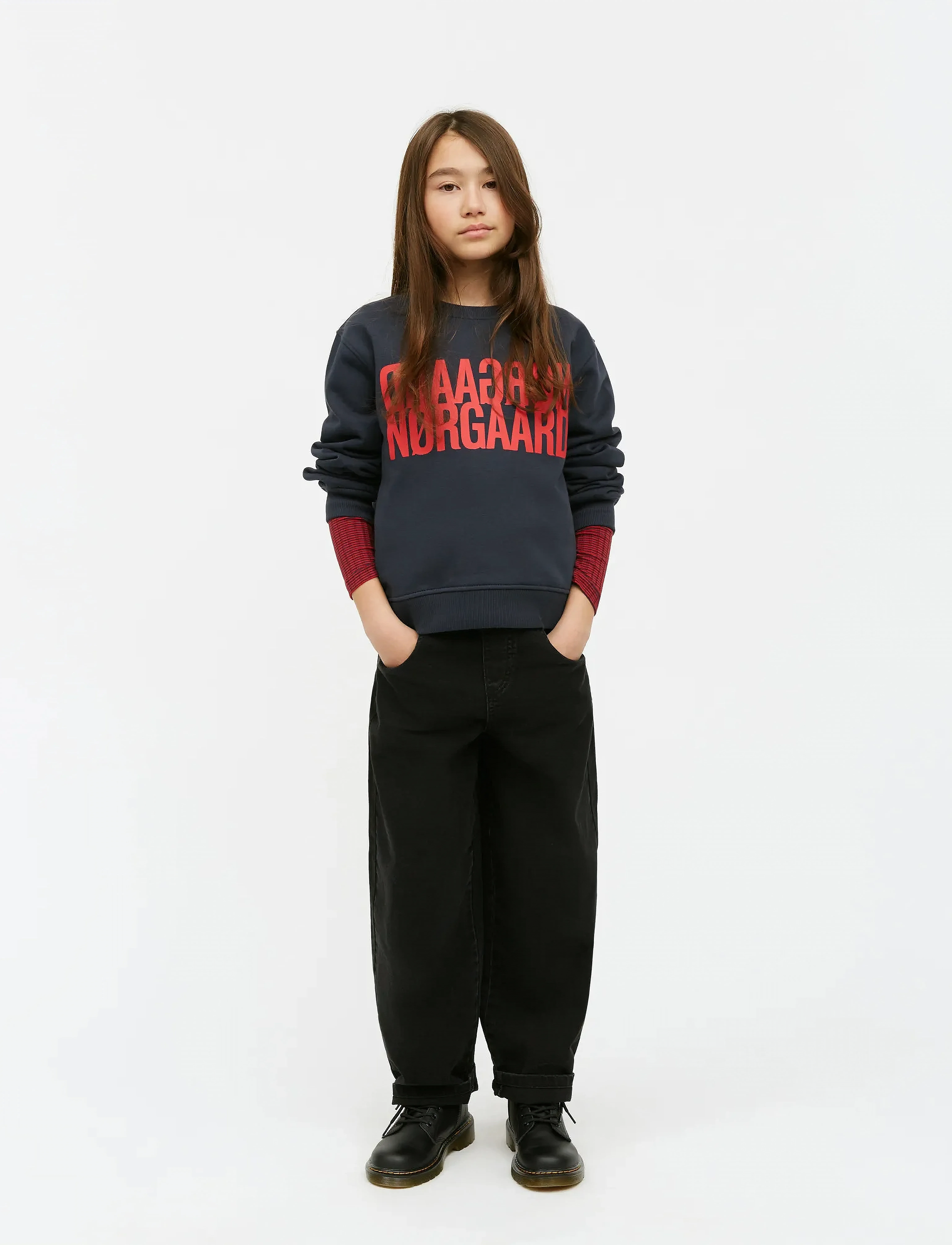 Mads Nørgaard Original Sweat Talinka Sweatshirt, Børn, Sweatshirt, Navy, Str: 14