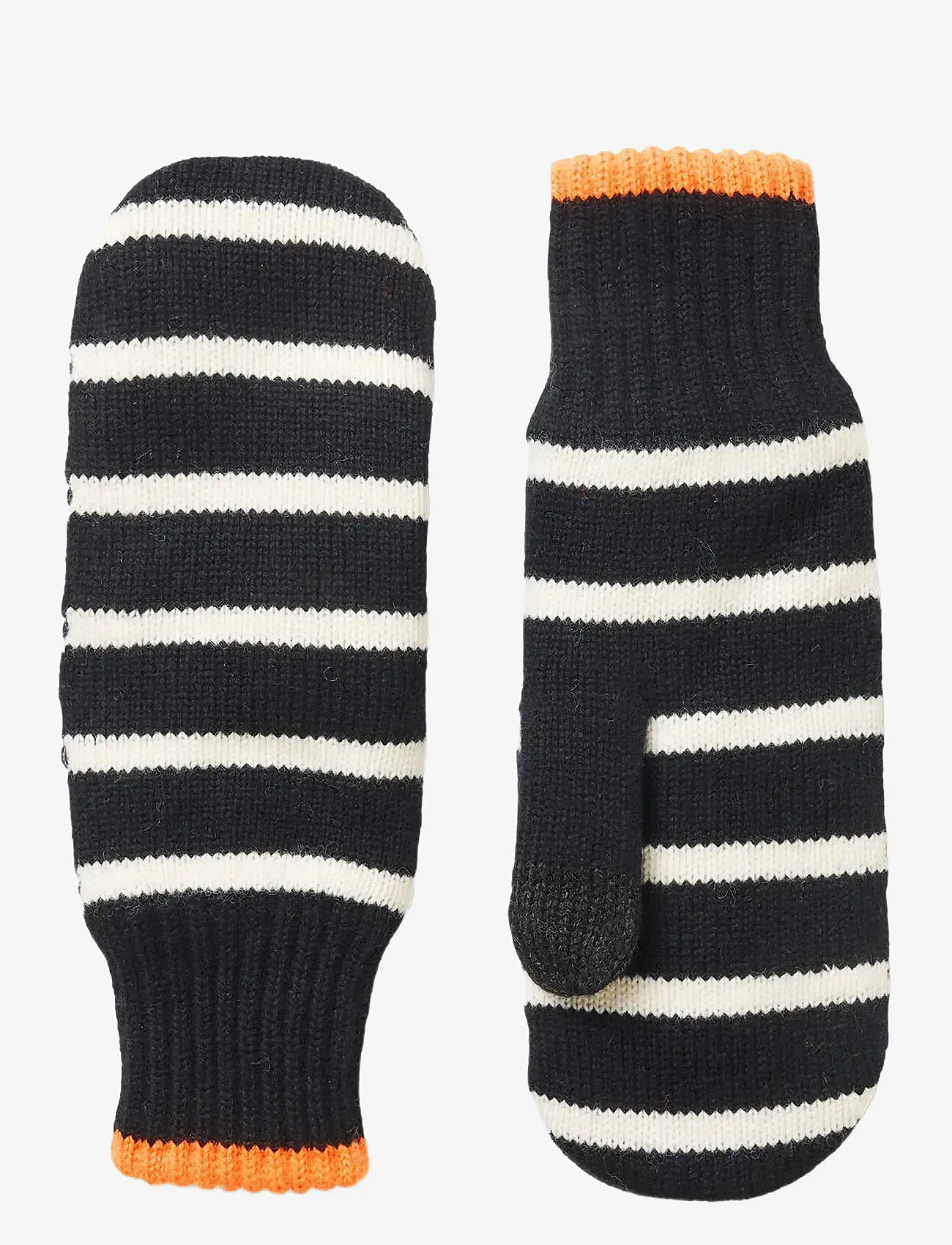 Mads Nørgaard - Work Wool Milo Mitten - black/vanilla ice - 0