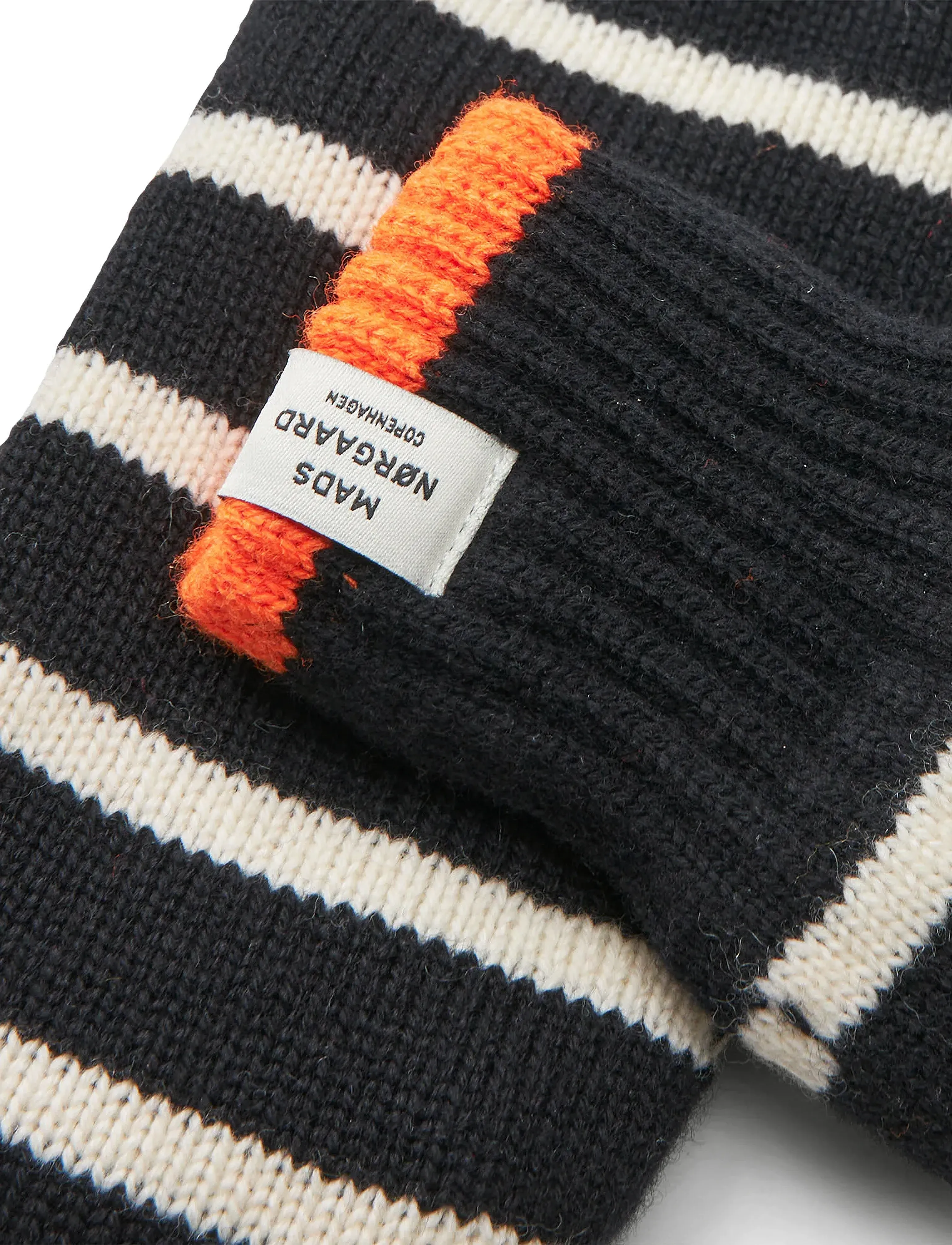 Mads Nørgaard - Work Wool Milo Mitten - black/vanilla ice - 1