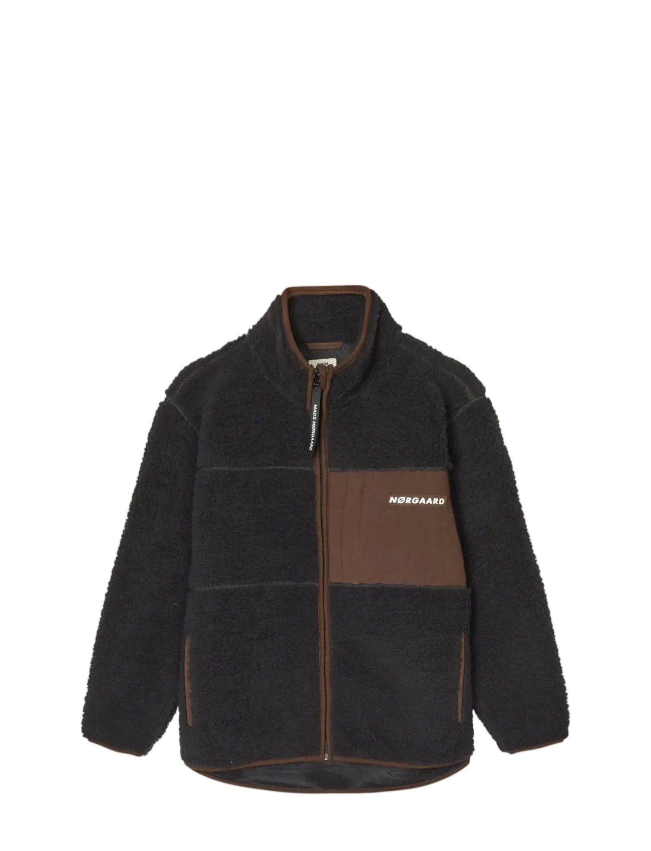 Mads Nørgaard Teddy Fleece  Jeffo Jacket - Mads Nørgaard - JET BLACK / black