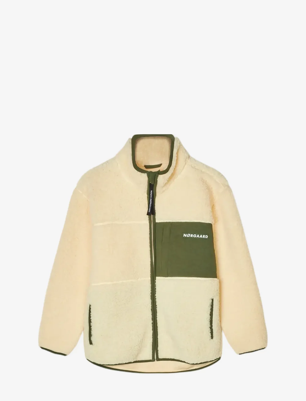 Mads Nørgaard - Teddy Fleece Jeffo Jacket - fleecejackor - vanilla custard - 0