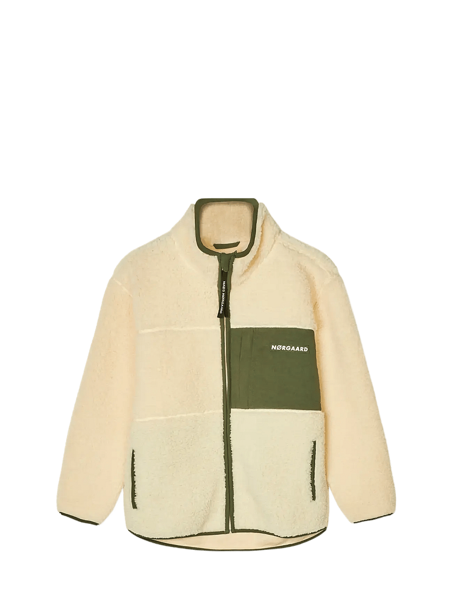 Mads Nørgaard - Teddy Fleece Jeffo Jacket - fleecejakker - vanilla custard - 0
