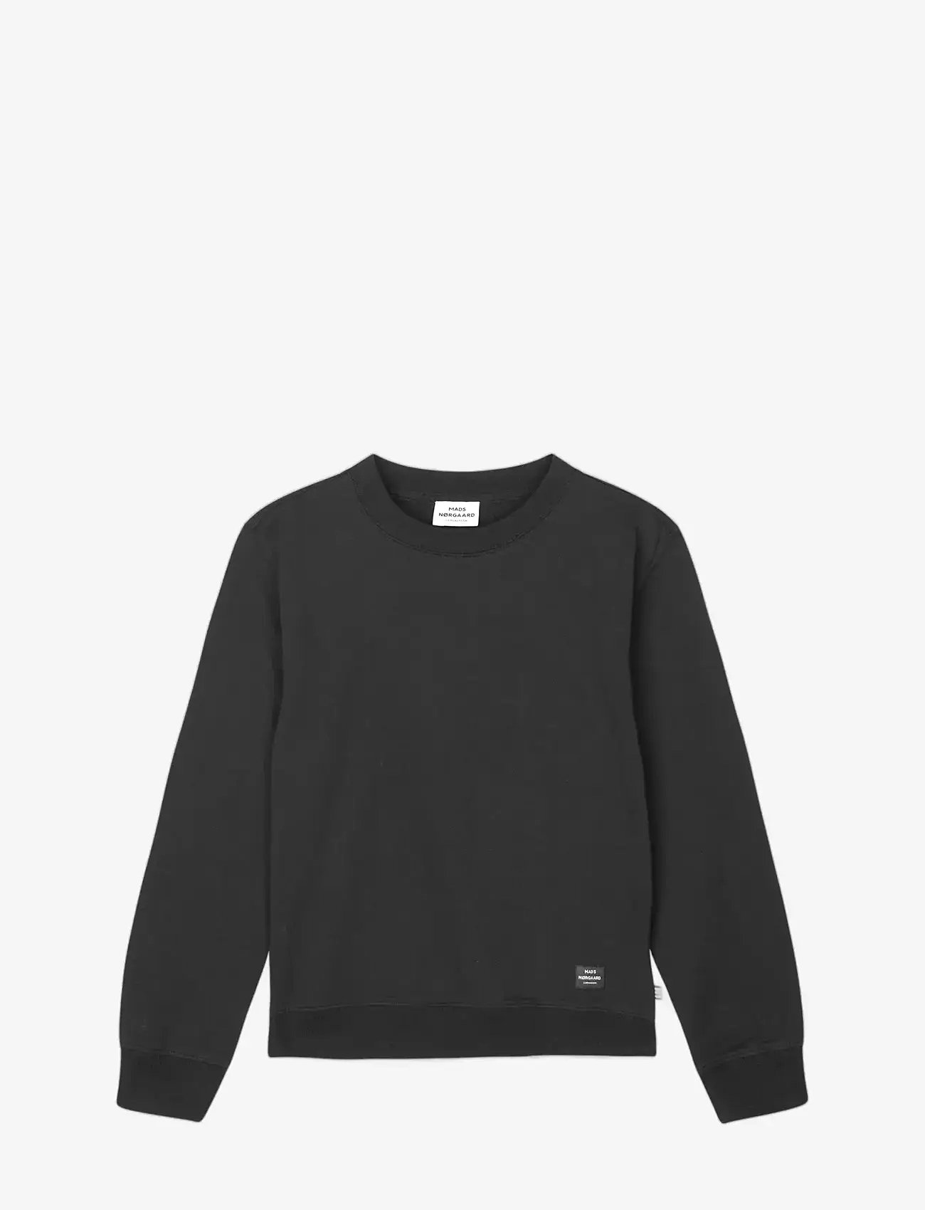 Mads Nørgaard - Light Terry Solo Sweatshirt - sweatshirts - jet black - 0