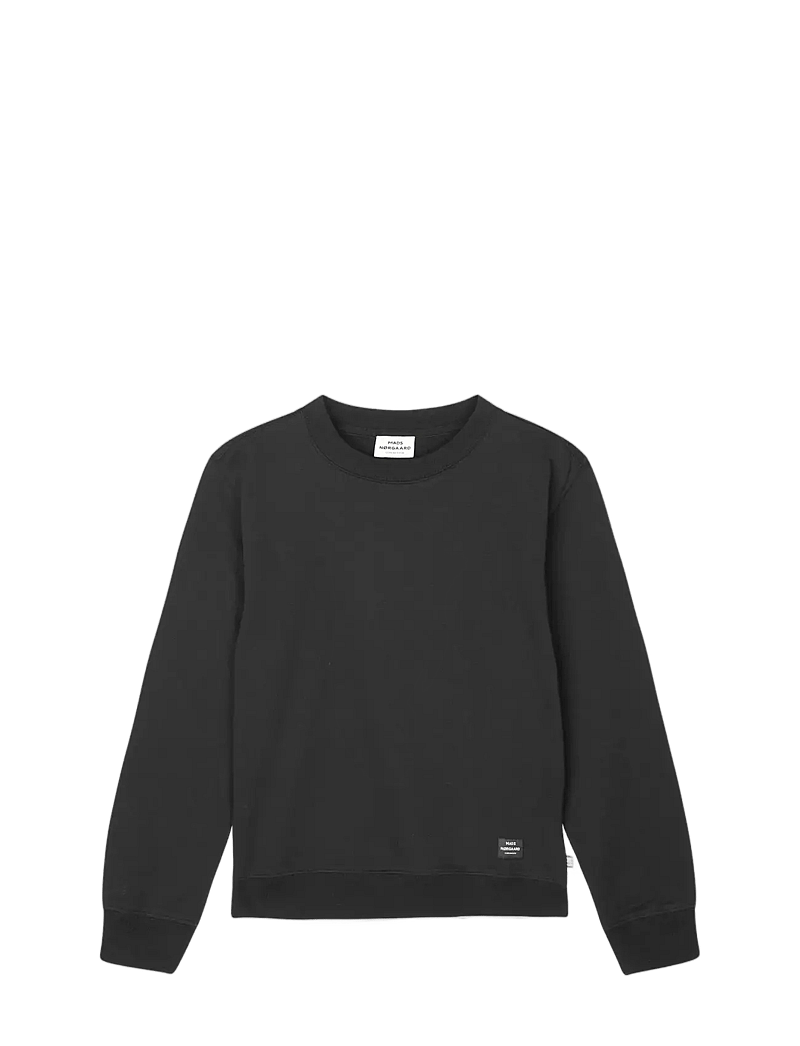 Mads Nørgaard - Light Terry Solo Sweatshirt - sweatshirts - jet black - 0