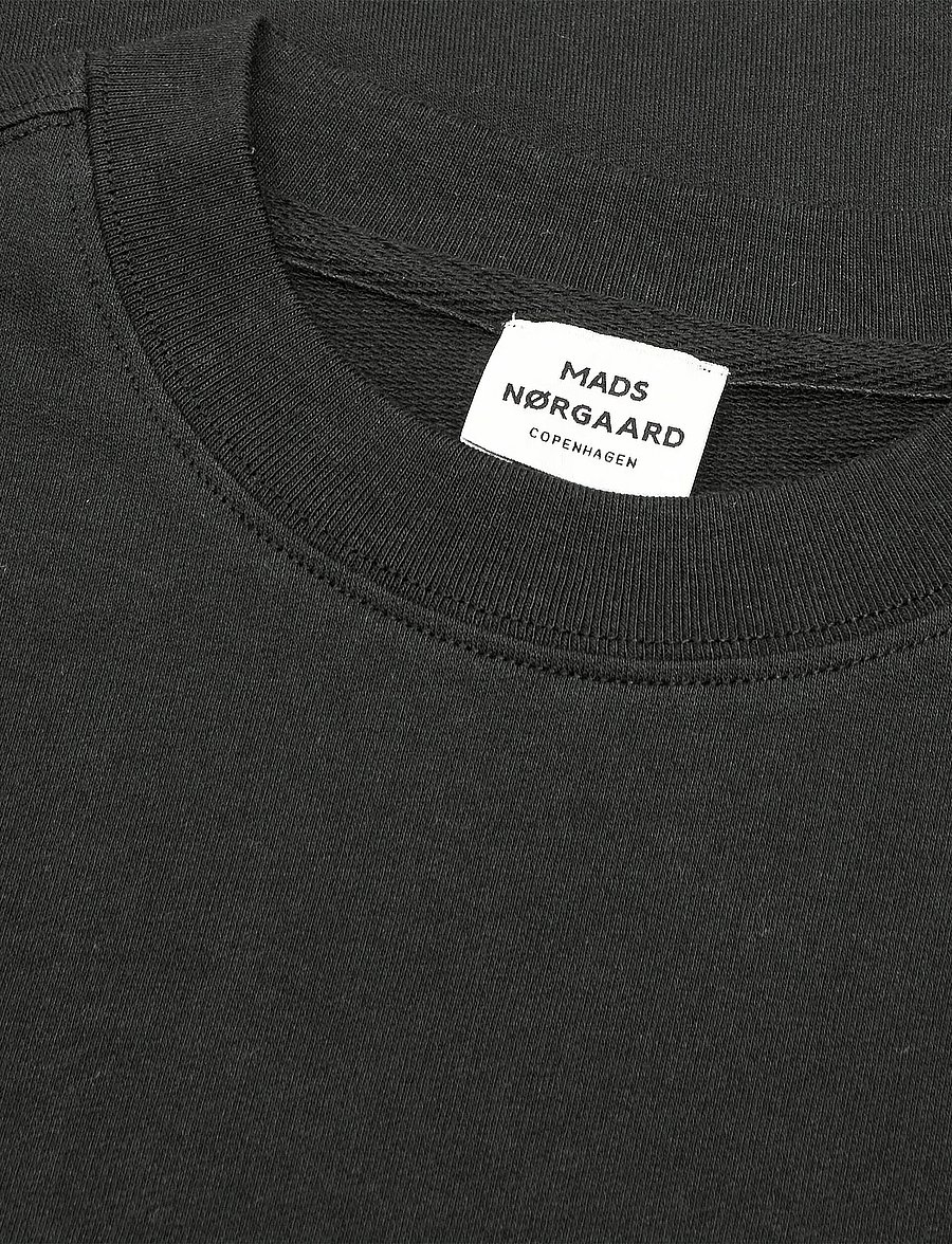 Mads Nørgaard - Light Terry Solo Sweatshirt - sweatshirts - jet black - 2