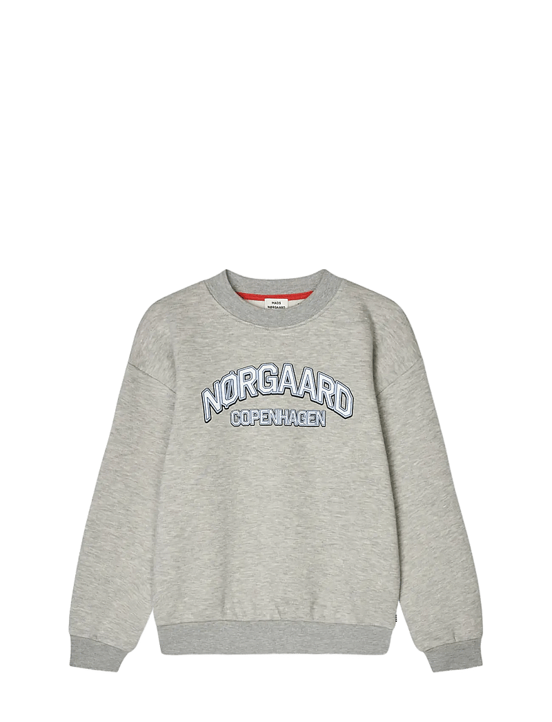 Mads Nørgaard - Mix Sweat Sonar Sweatshirt - sweatshirts - light grey melange - 0